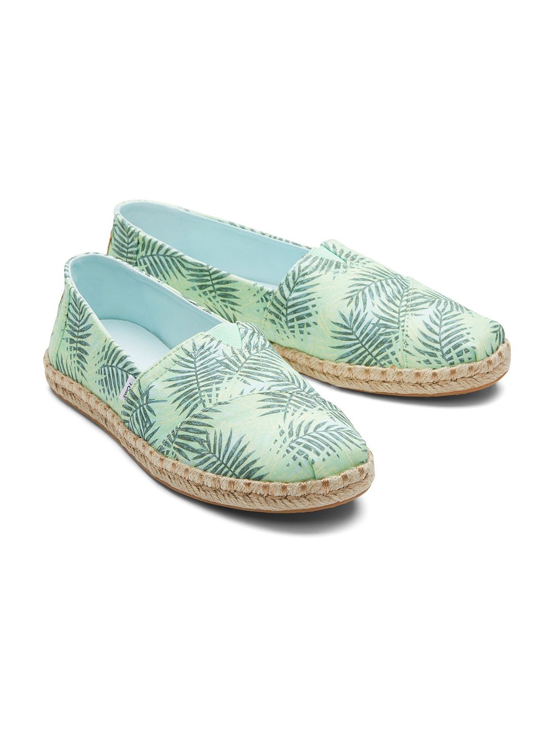 TOMS Women Blue Palms Print Alpargata Rope Espadrilles Price in India