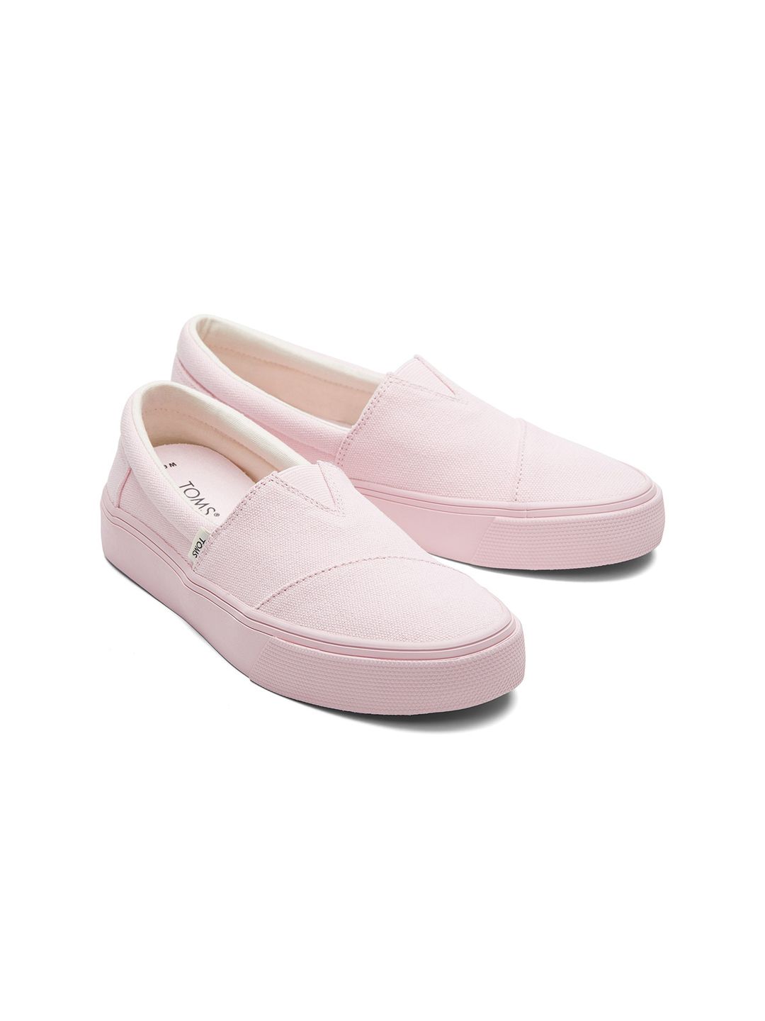 TOMS Women Pink Washed Canvas Alpargata Slip-On Sneakers Price in India