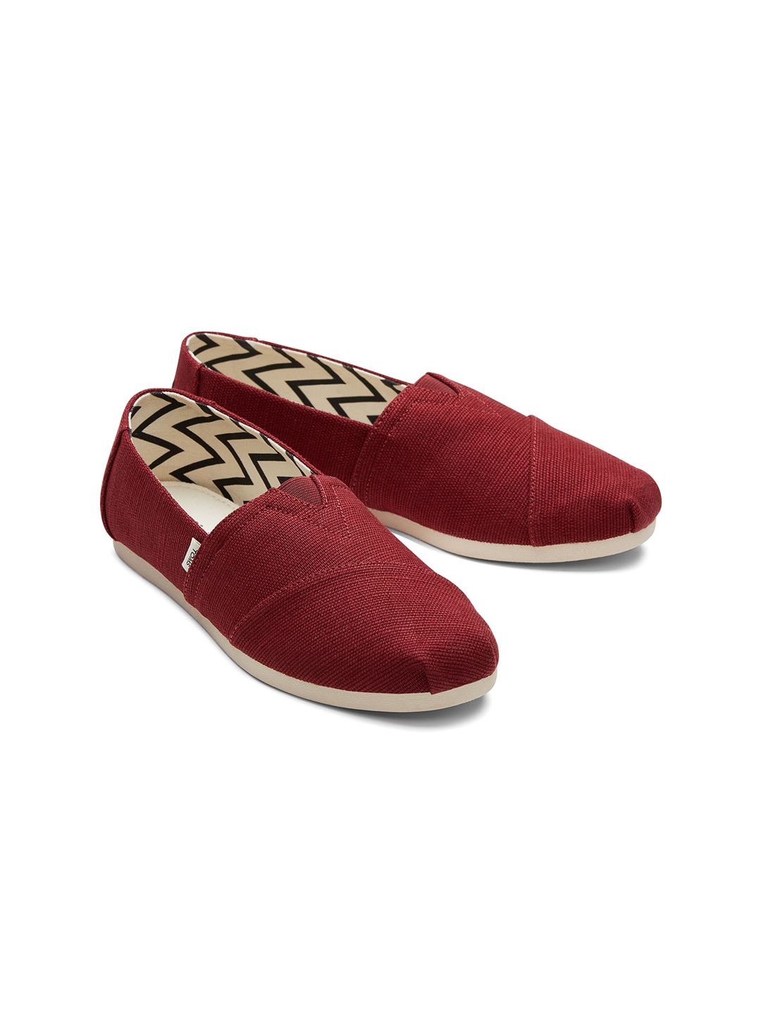 TOMS Women Red Solid Alpargata Canvas Slip-On Sneakers Price in India