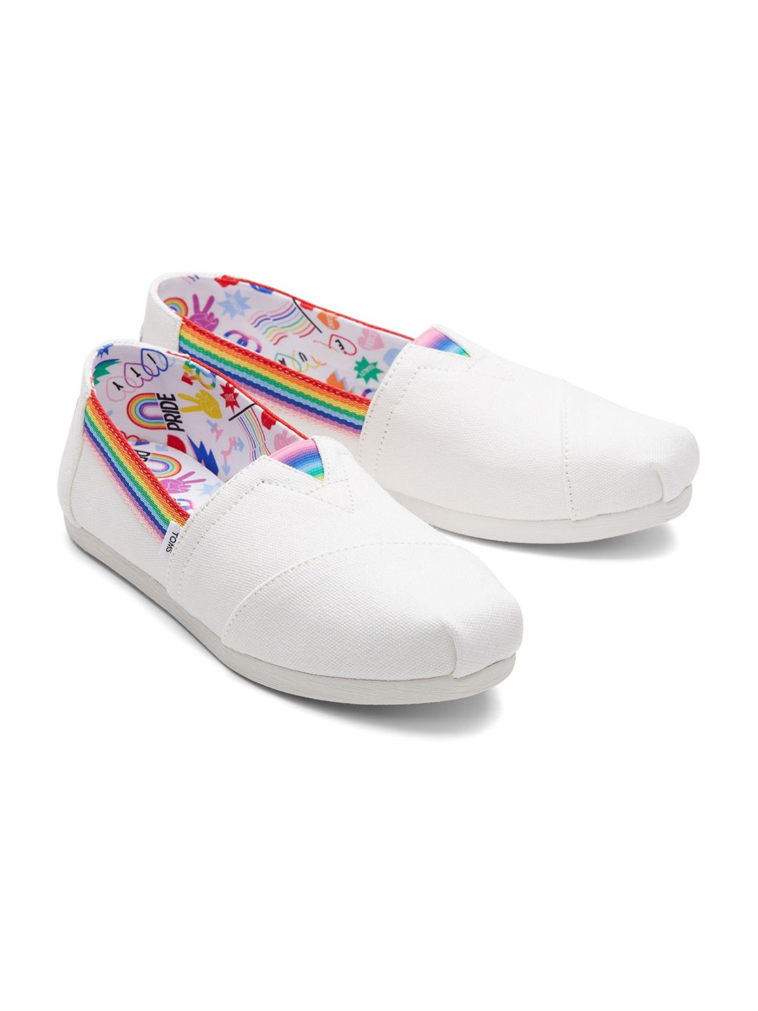 TOMS Women White Solid Slip-On Sneakers Price in India
