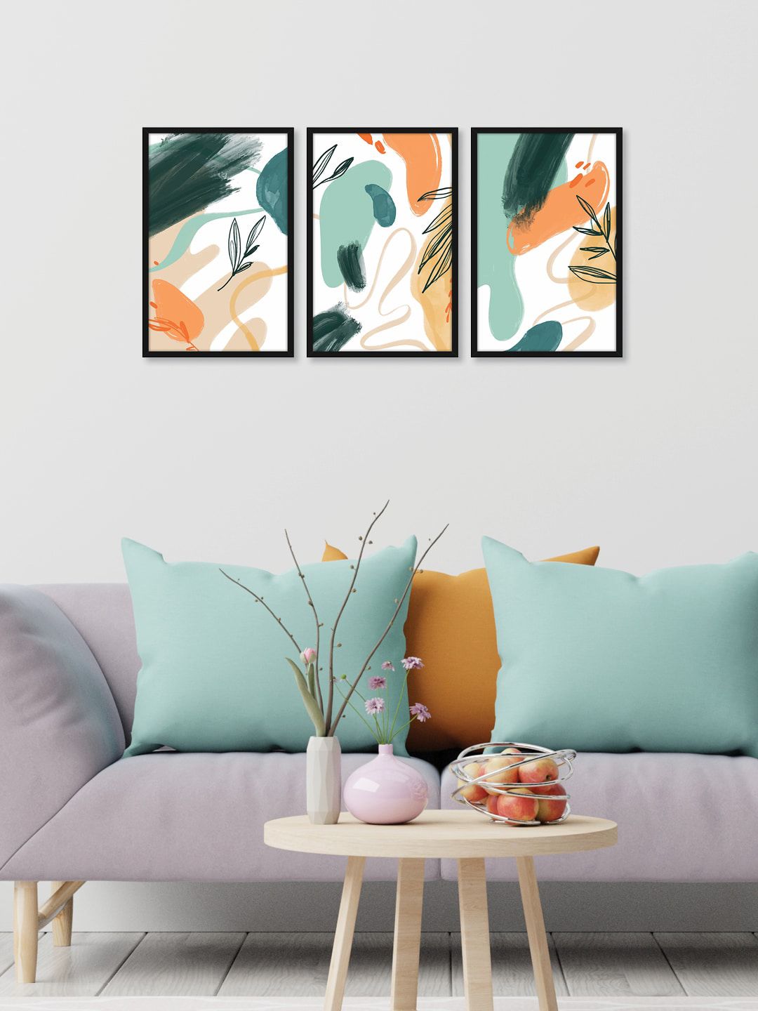 RANDOM Set of 3 Abstract Wall Art Price in India