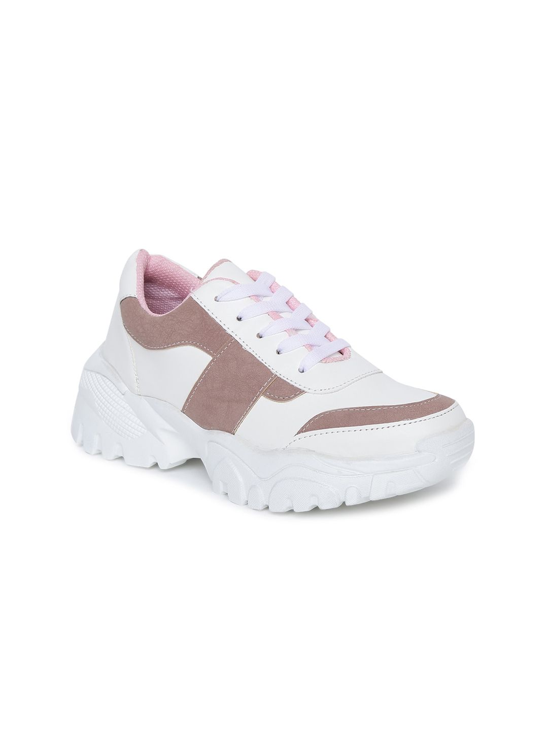 TRASE Women Pink Colourblocked Sneakers Price in India