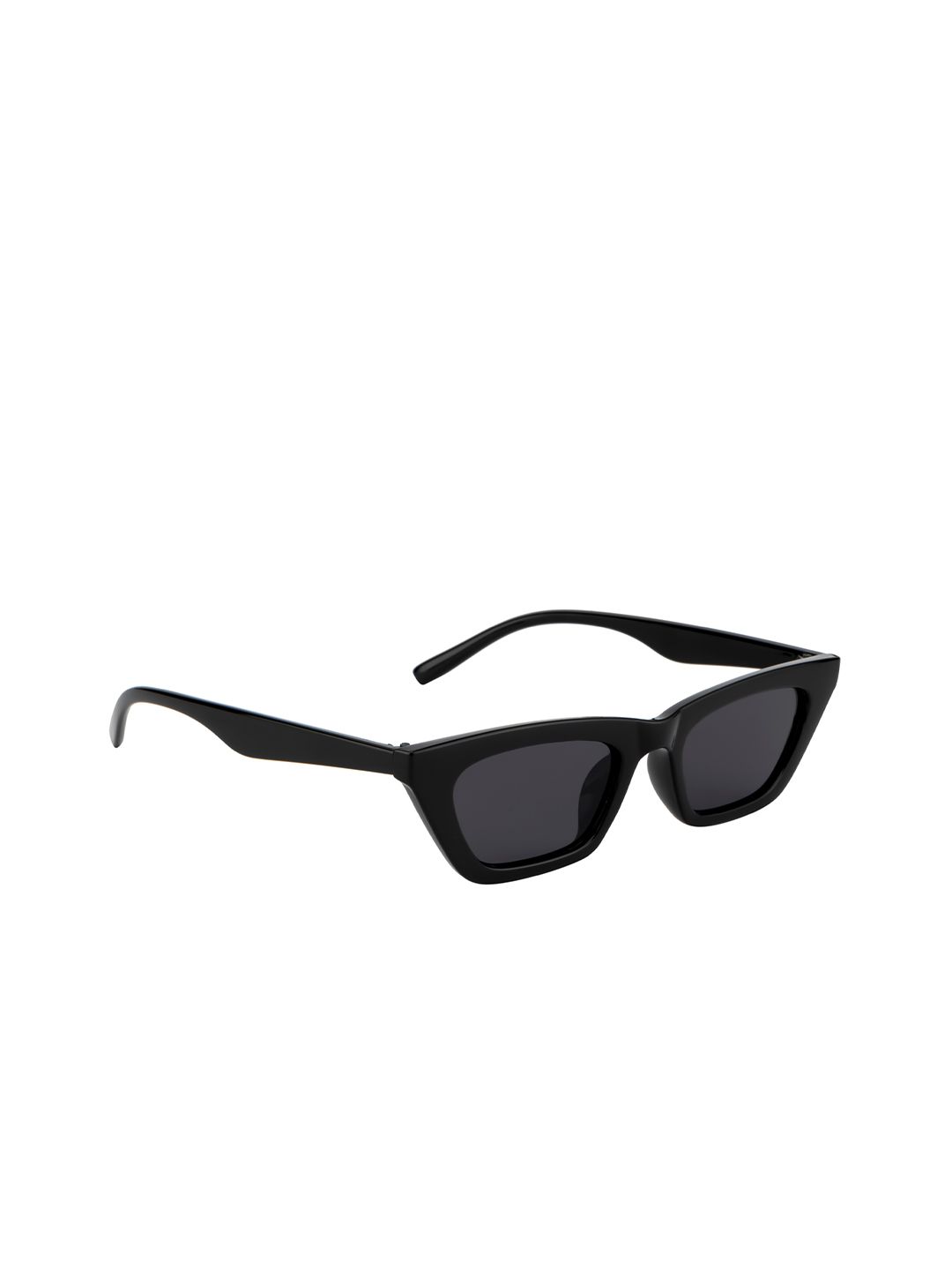 Ted Smith Women Grey Lens & Black Cateye Sunglasses with UV Protected Lens Price in India