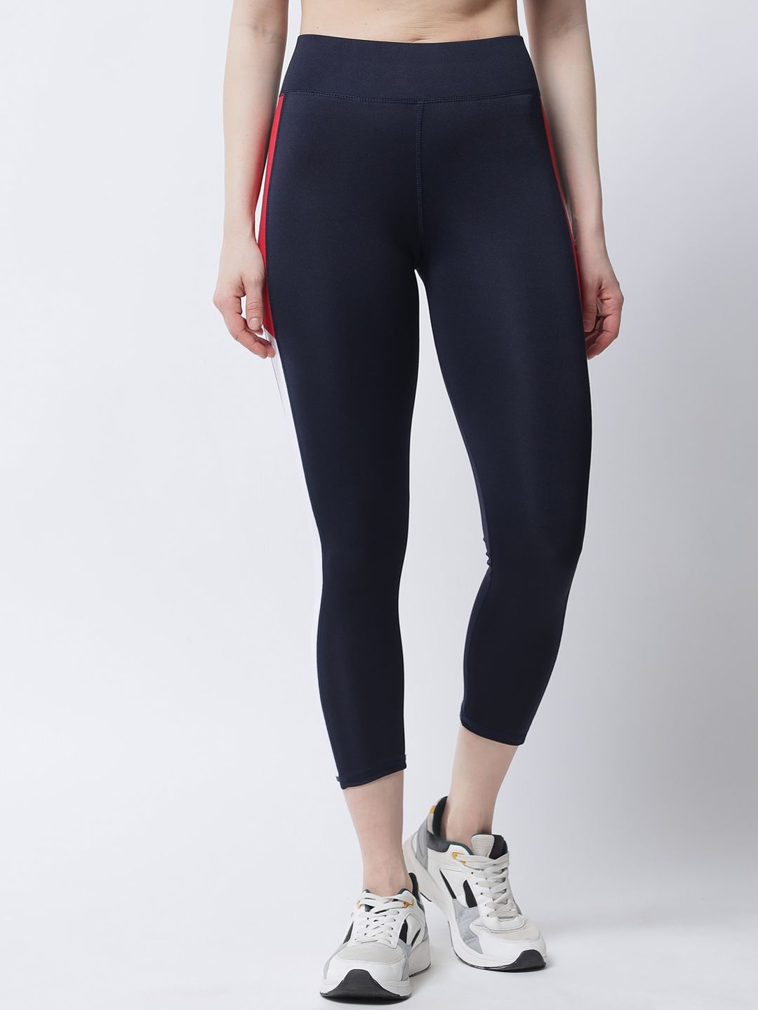 Tulsattva Navy Blue Solid Tights Price in India