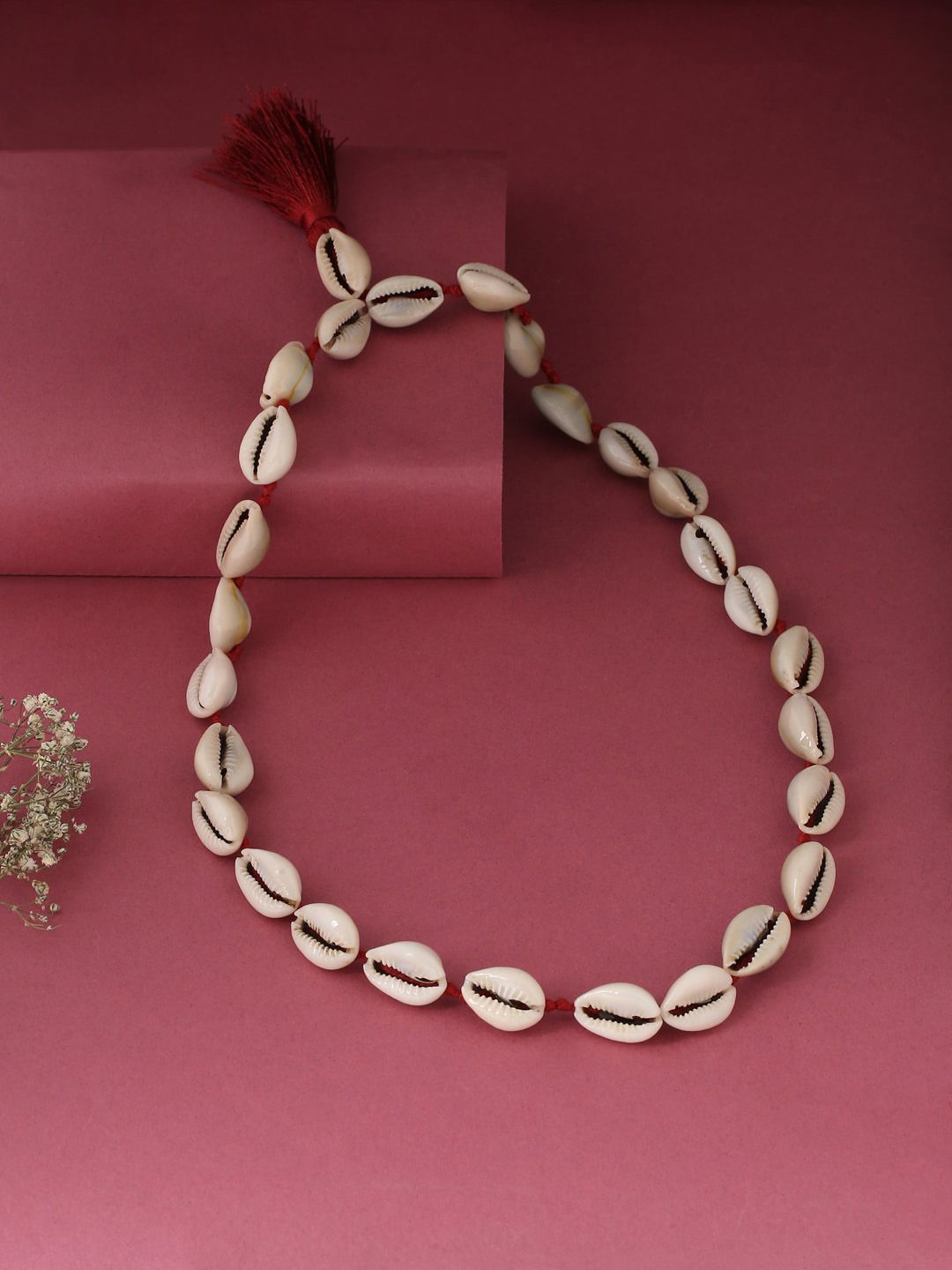 RDK  Off White Natural Shell Japa Mala With Tassel Price in India