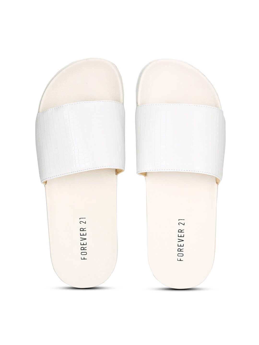 FOREVER 21 Women White Room Slippers Price in India
