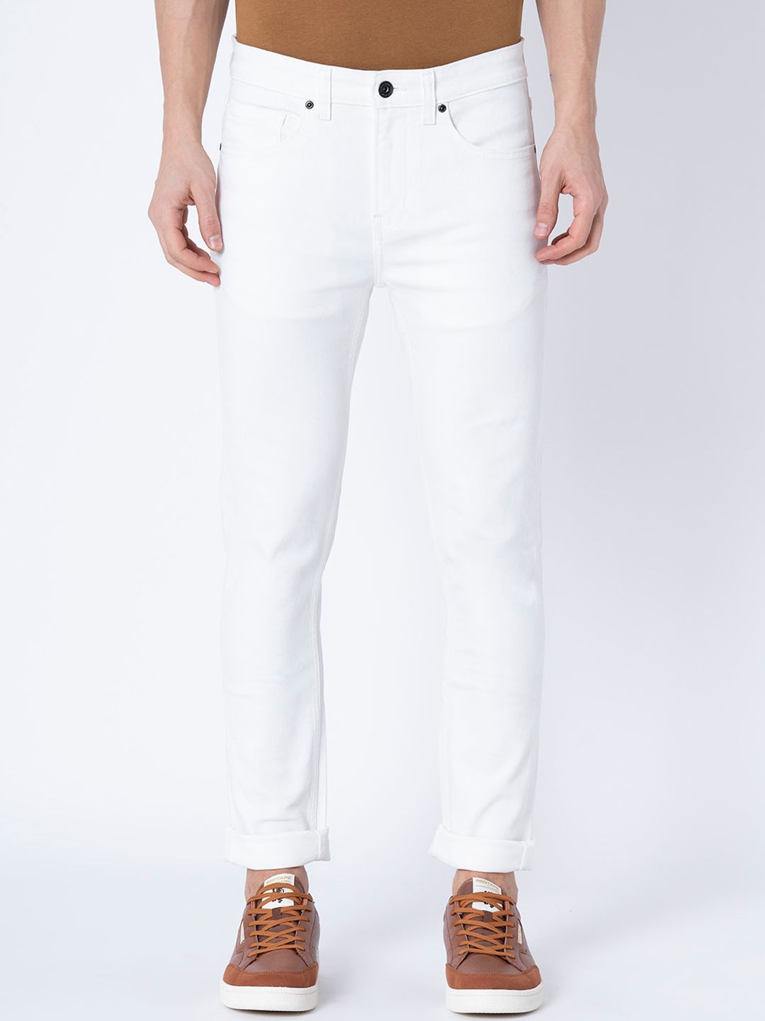 Red Tape Men White Skinny Fit Jeans