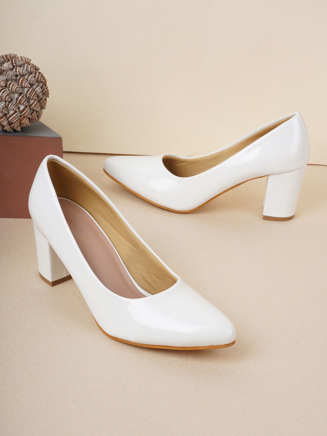 HEELSNFEELS White Party Stiletto Pumps Price in India