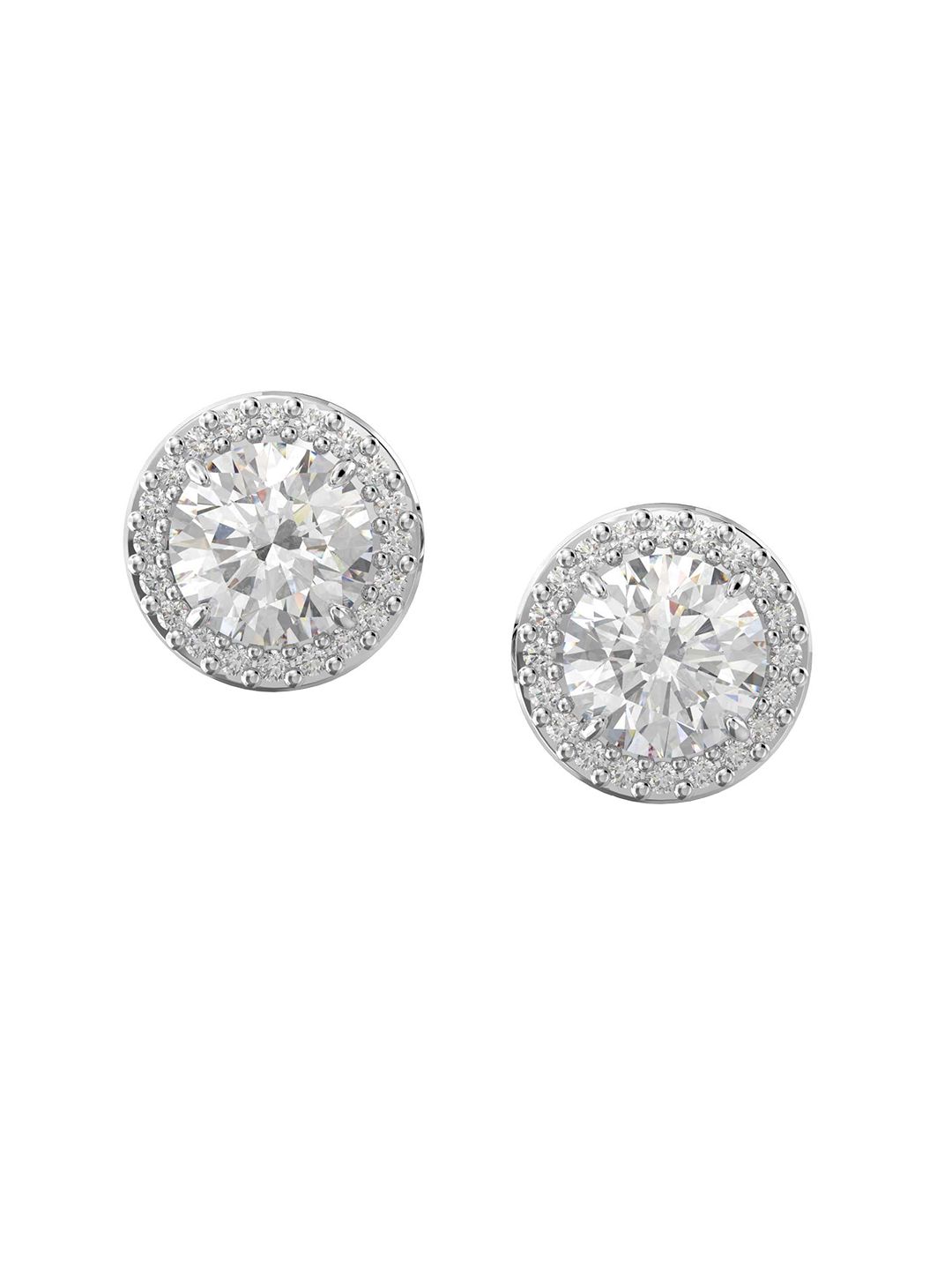 SWAROVSKI White Contemporary Studs Earrings Price in India