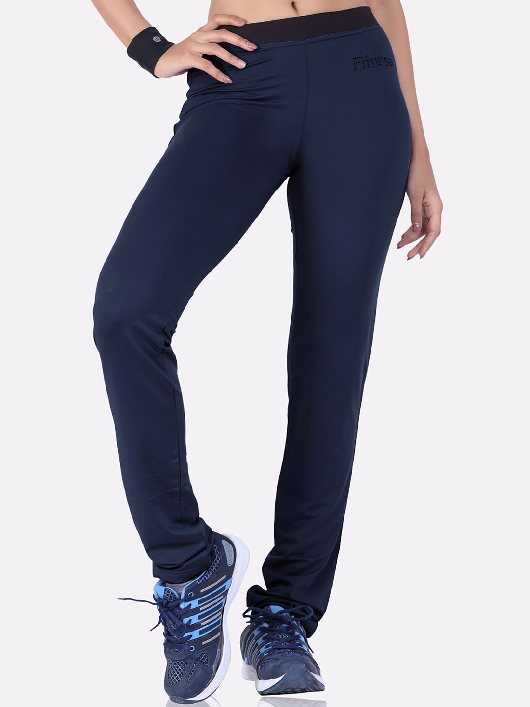 LAASA  SPORTS Women Navy Blue Solid Rapid-Dry Track Pants Price in India