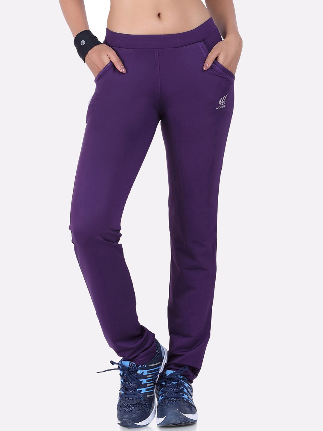 LAASA  SPORTS Women Purple Solid Track Pants Price in India