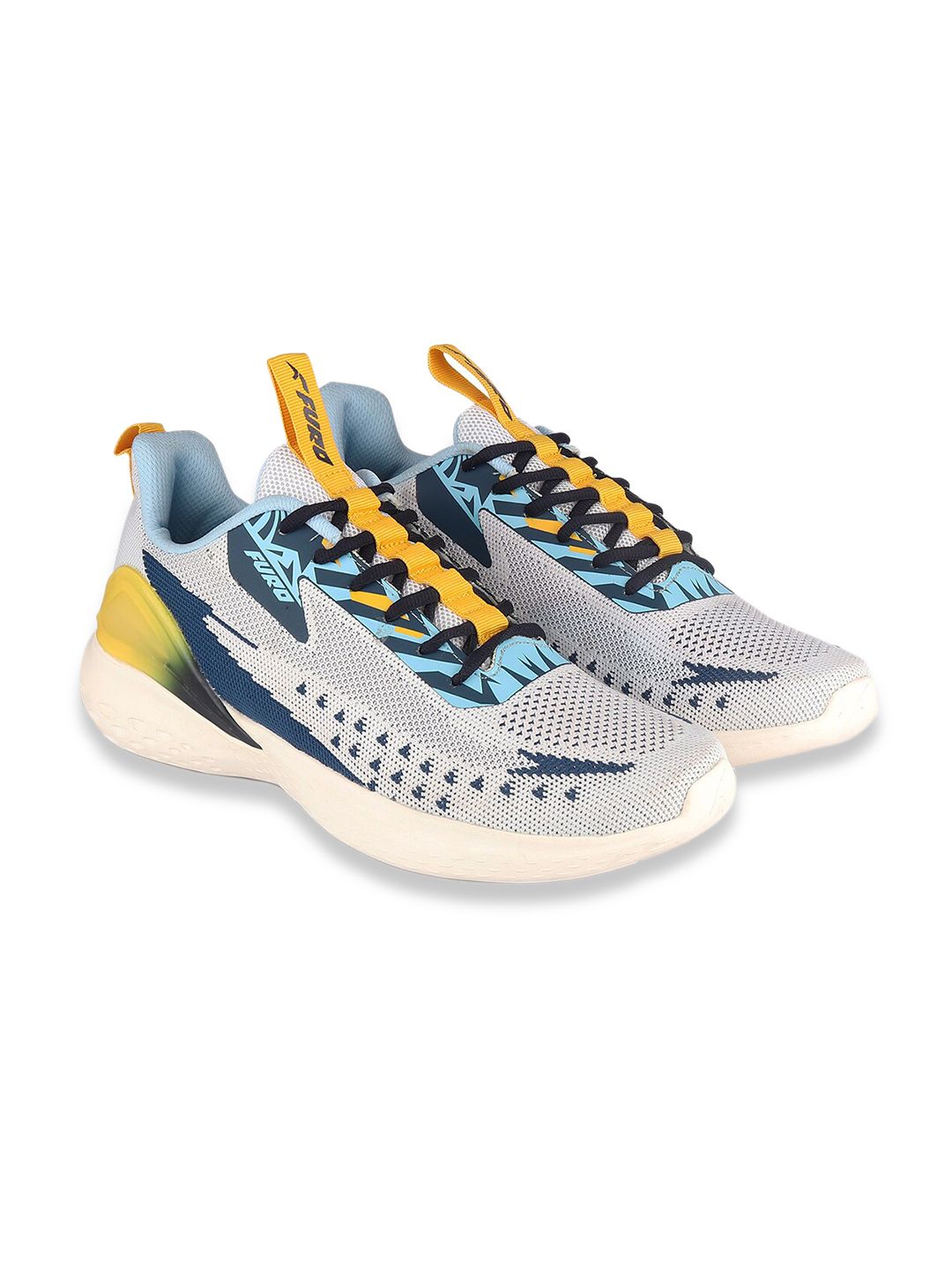 FURO by Red Chief Men White Mesh Running Shoes