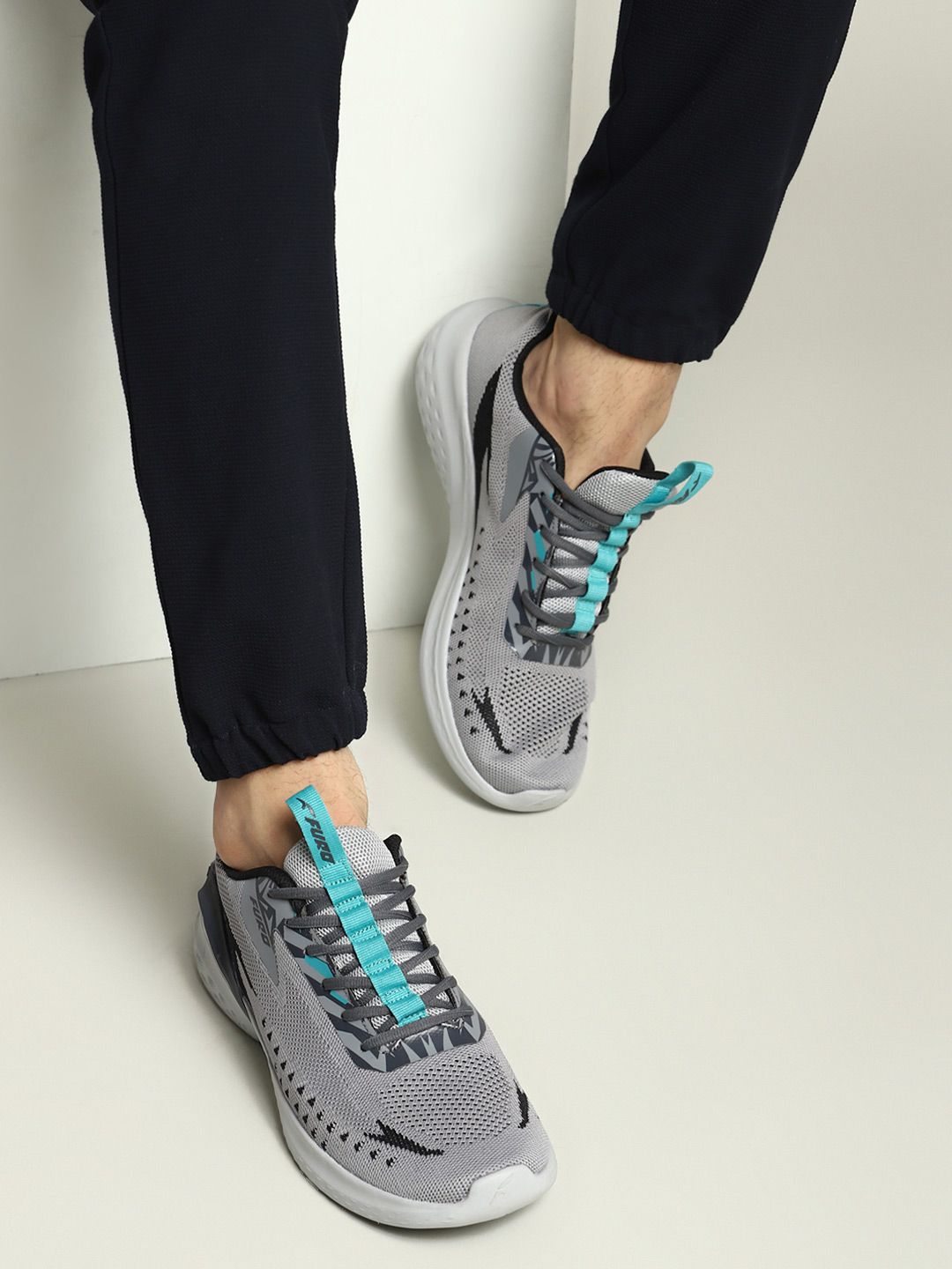 FURO by Red Chief Men Grey Mesh Running Shoes