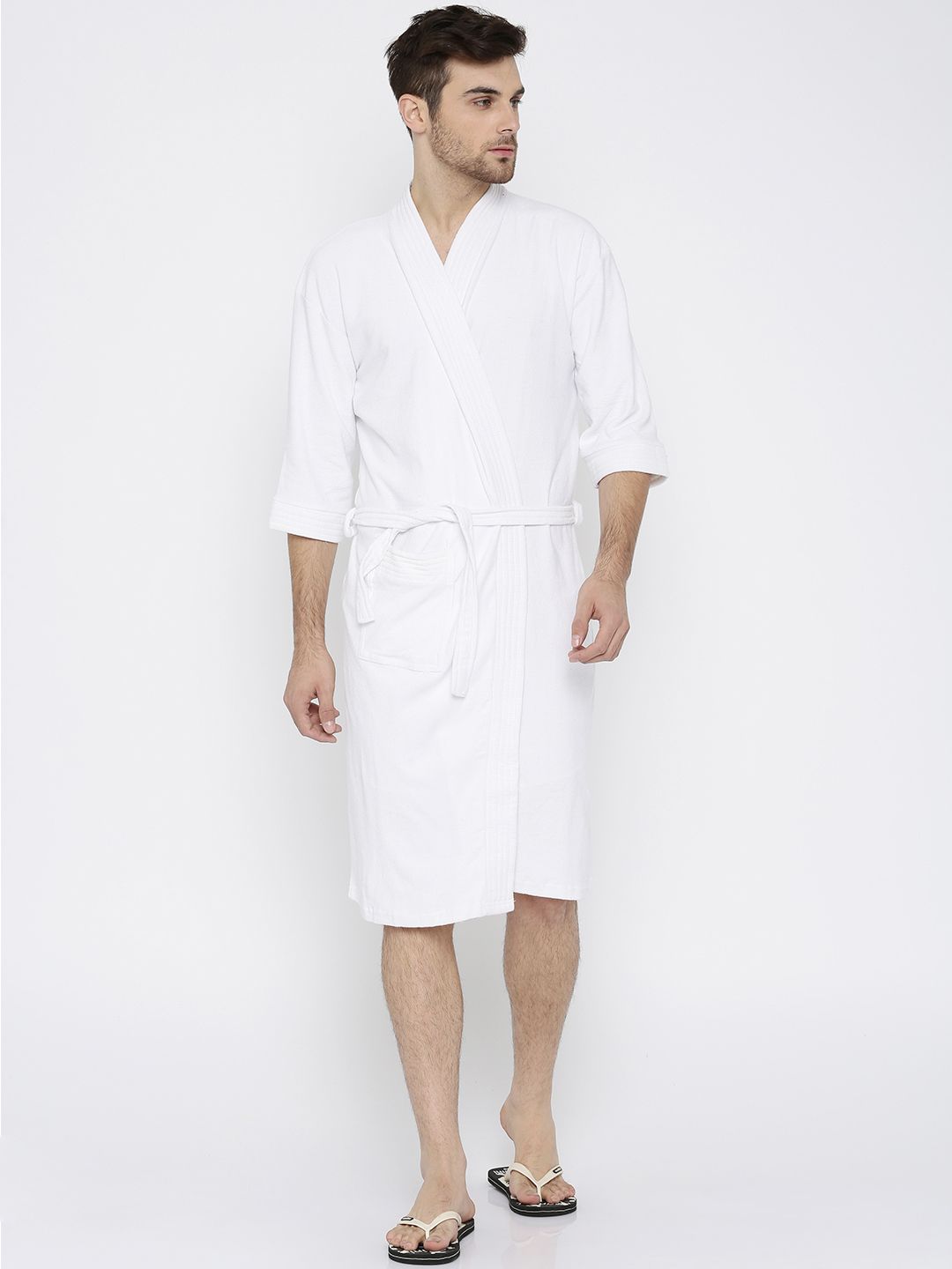 Sand Dune White Men Bathrobe