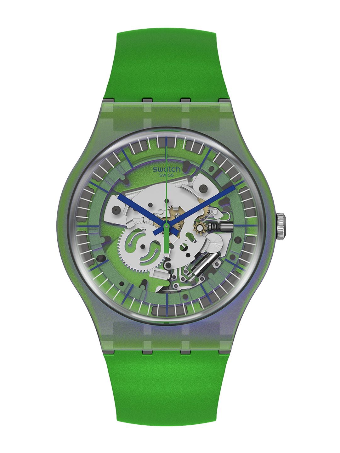 Swatch Unisex Skeleton Dial & Straps Analogue Watch SUOM117 Price in India