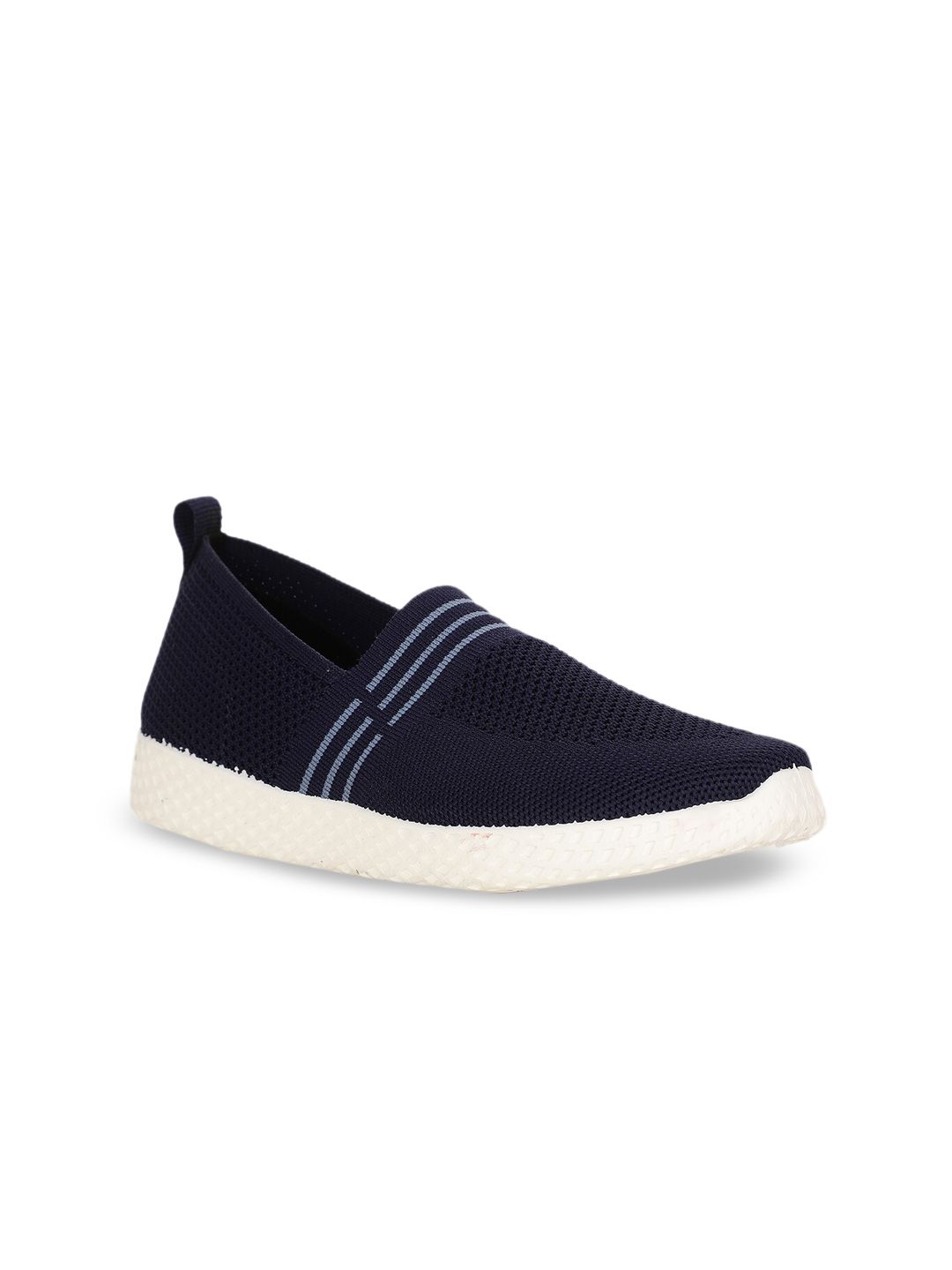 Bata Women Blue Woven Design Slip-On Sneakers Price in India