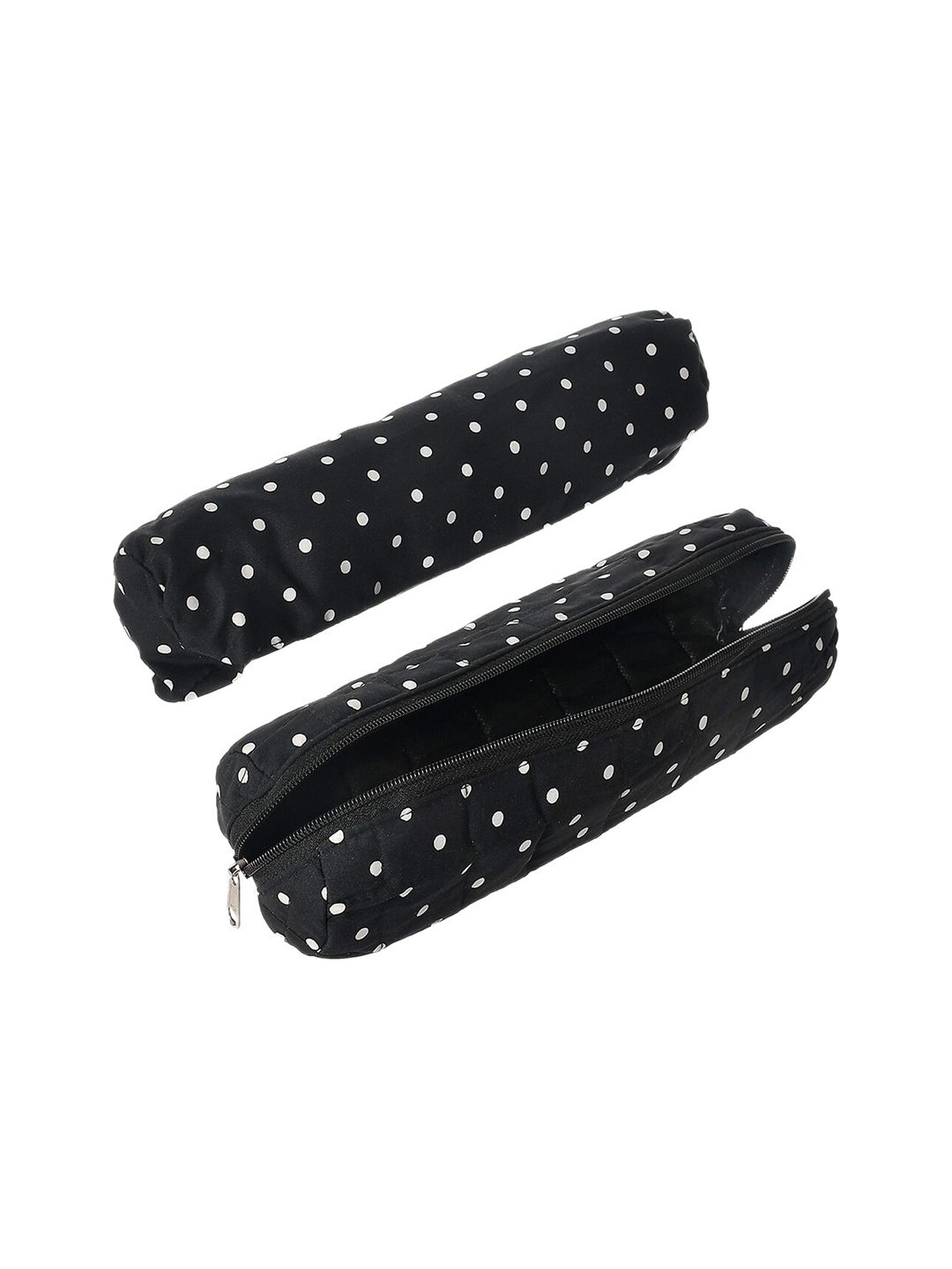 Kuber Industries Set of 2 Black Dot Printed Single Rod Cotton Bangle Organisers Price in India