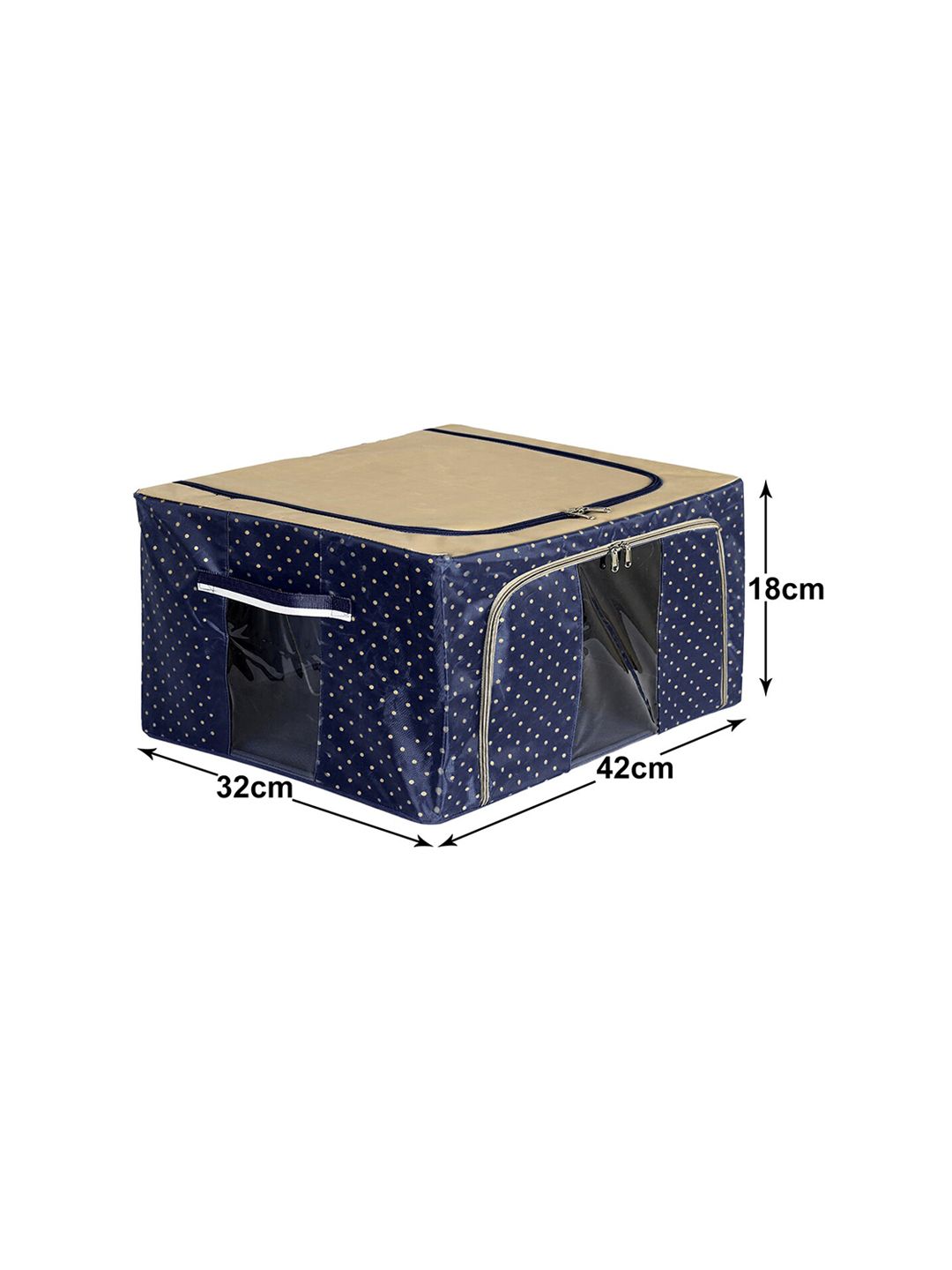 Kuber Industries Navy Blue & Brown Printed Drawer Organisers Price in India