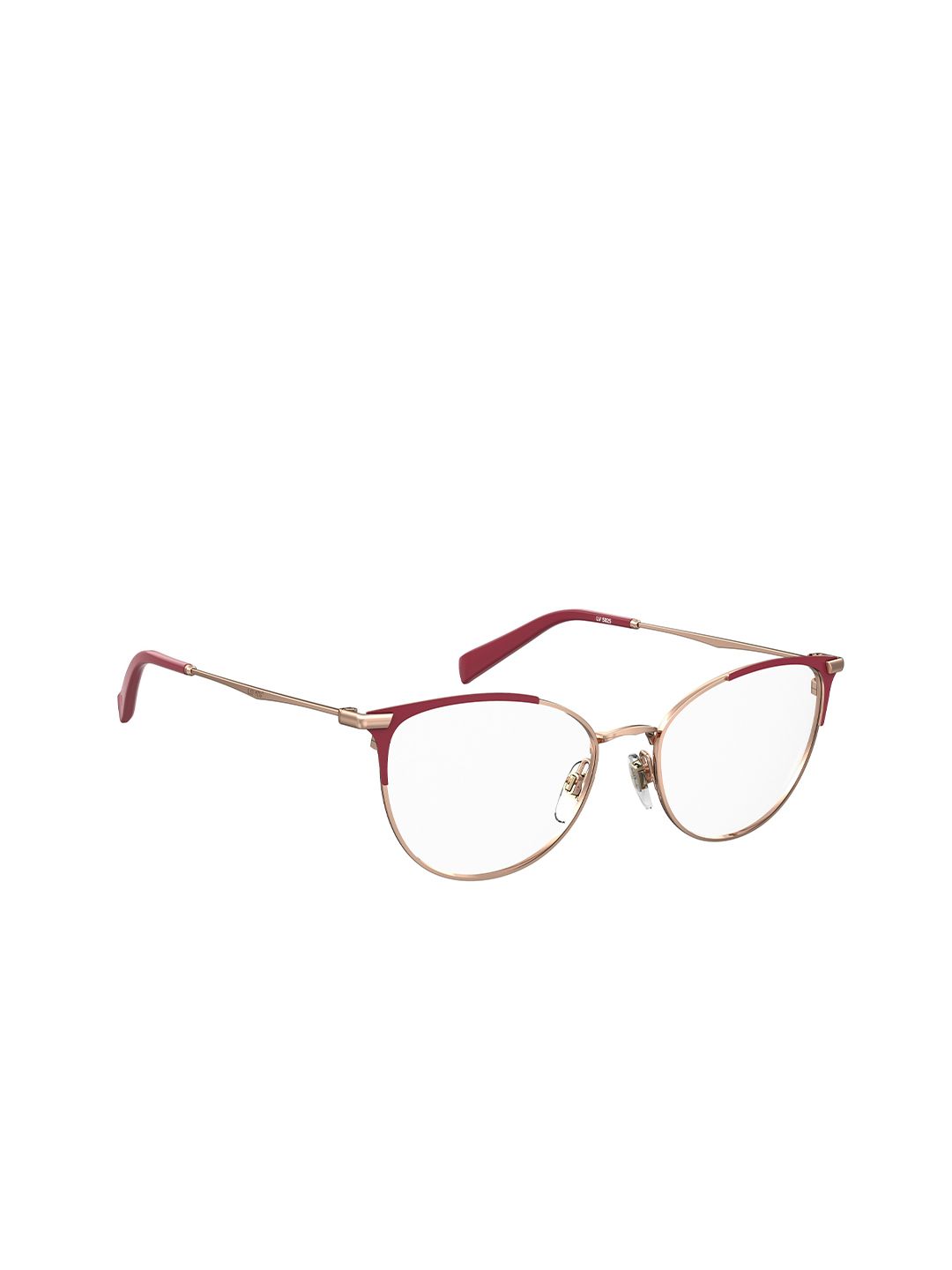 Levis Women Clear Lens & Red Oval Sunglasses with Polarised Lens Price in India