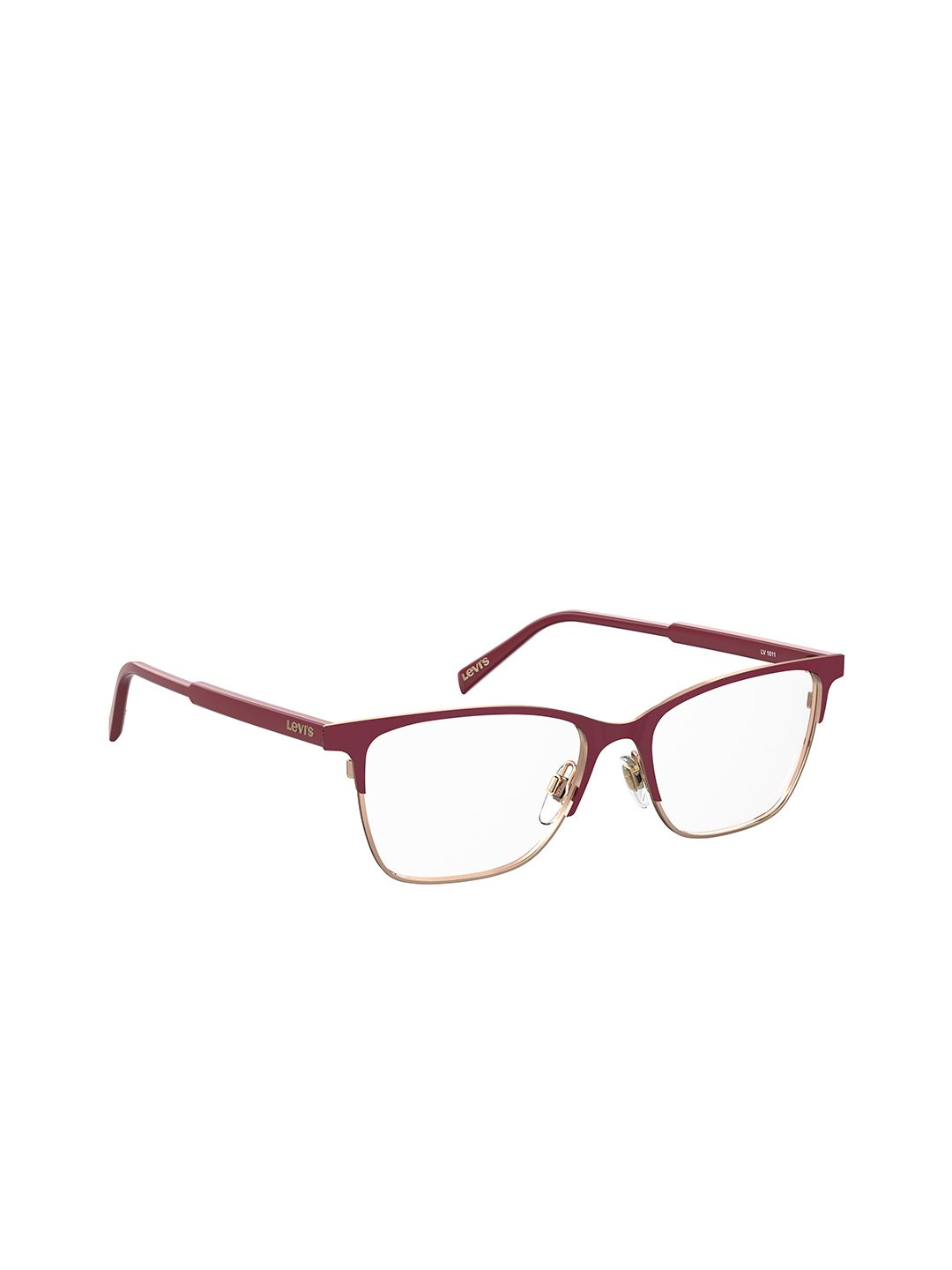 Levis Women Clear Lens & Red Square Sunglasses with Polarised Lens Price in India