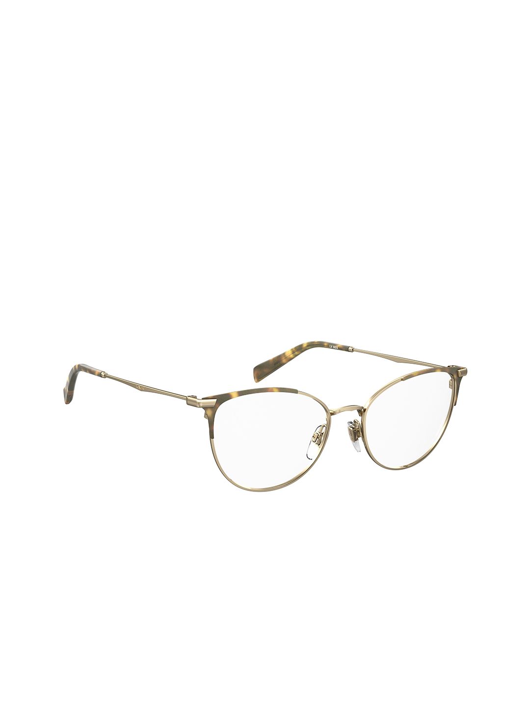 Levis Women Clear Lens & Gold-Toned Oval Sunglasses with Polarised Lens Price in India