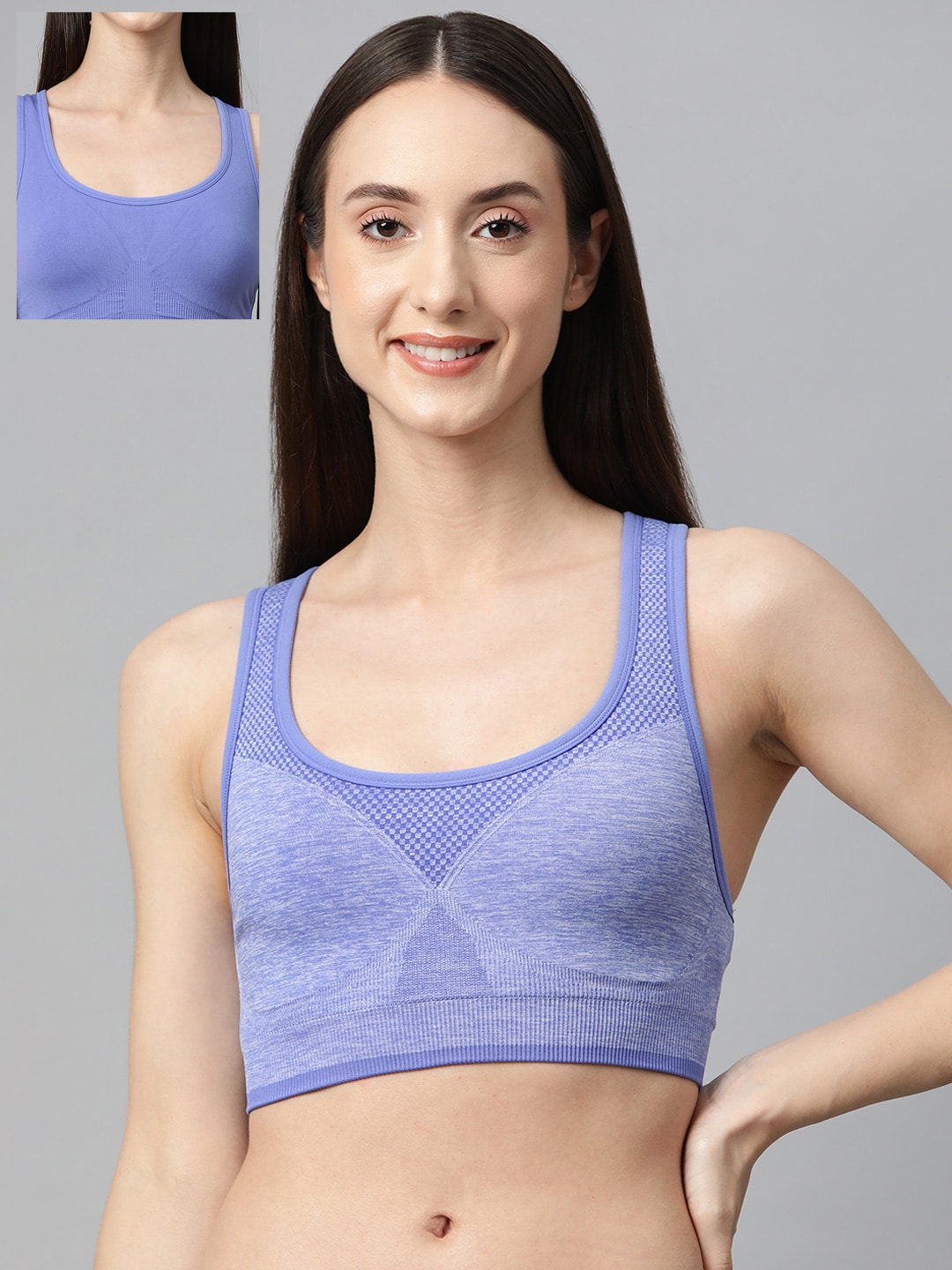 Marks & Spencer Blue Solid Workout Bra Price in India