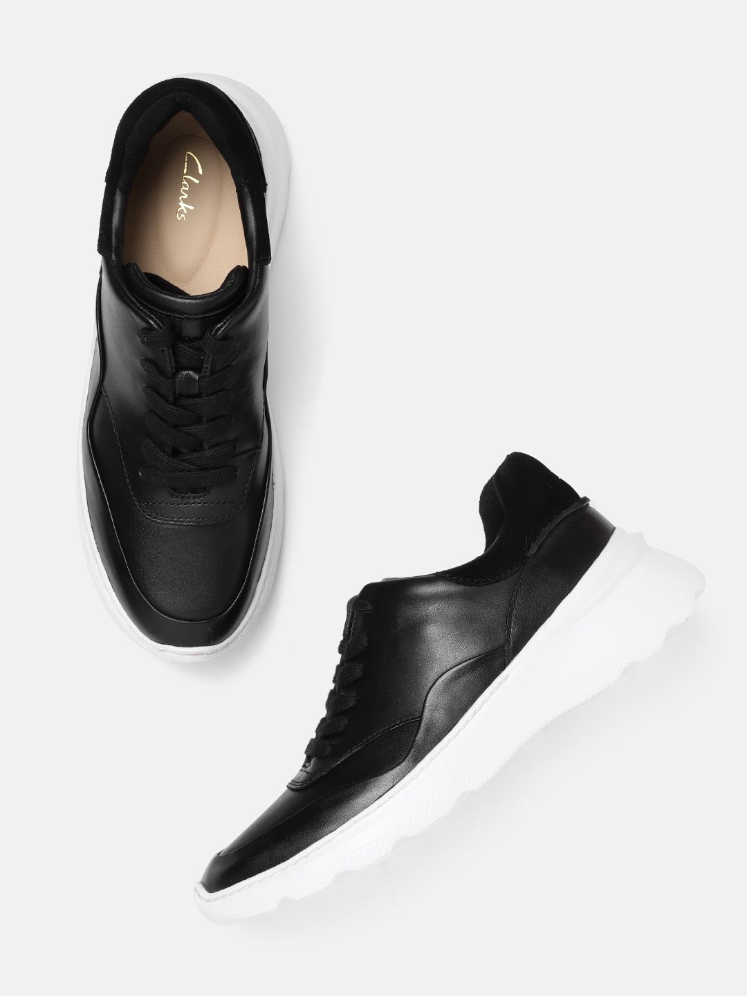 kromatisk kredsløb Bourgogne Clarks Women Black Solid Leather Sneakers Price in India, Full  Specifications & Offers | DTashion.com