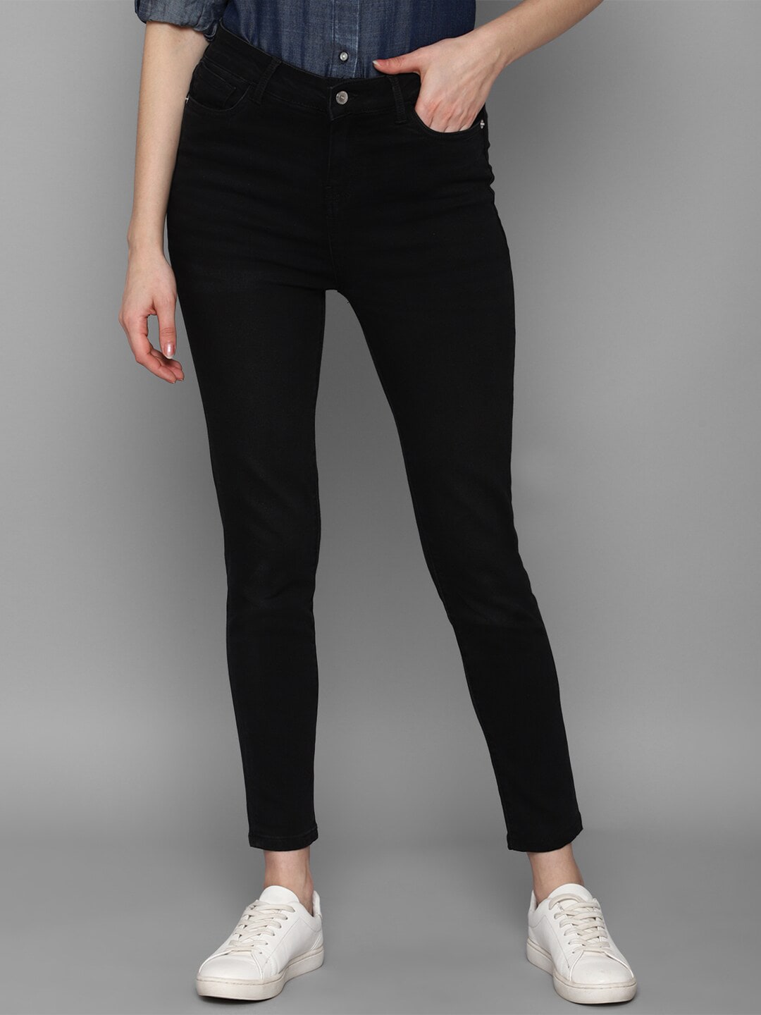 Allen Solly Woman Women Black Skinny Fit Jeans Price in India