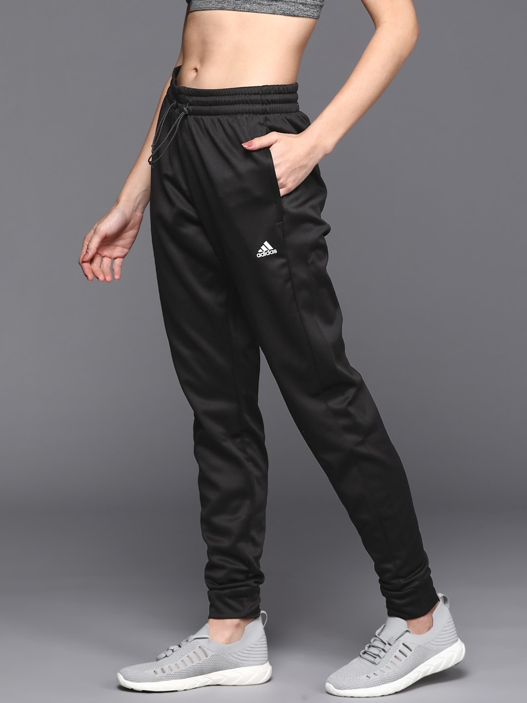 ADIDAS Women Black Solid GG Tap Track Pants Price in India
