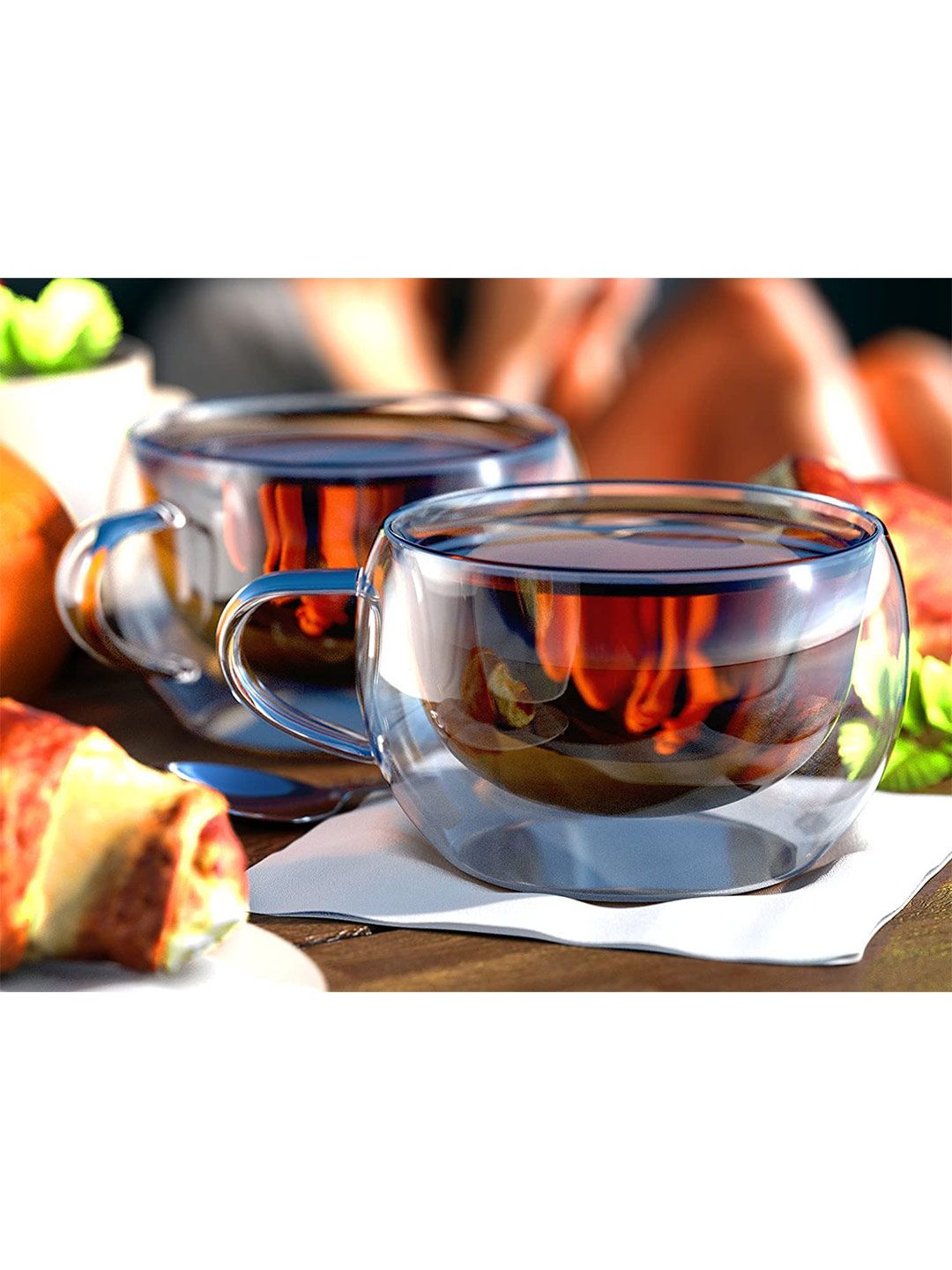 Femora Set of 6 Transparent Solid Glass Glossy Cups Price in India