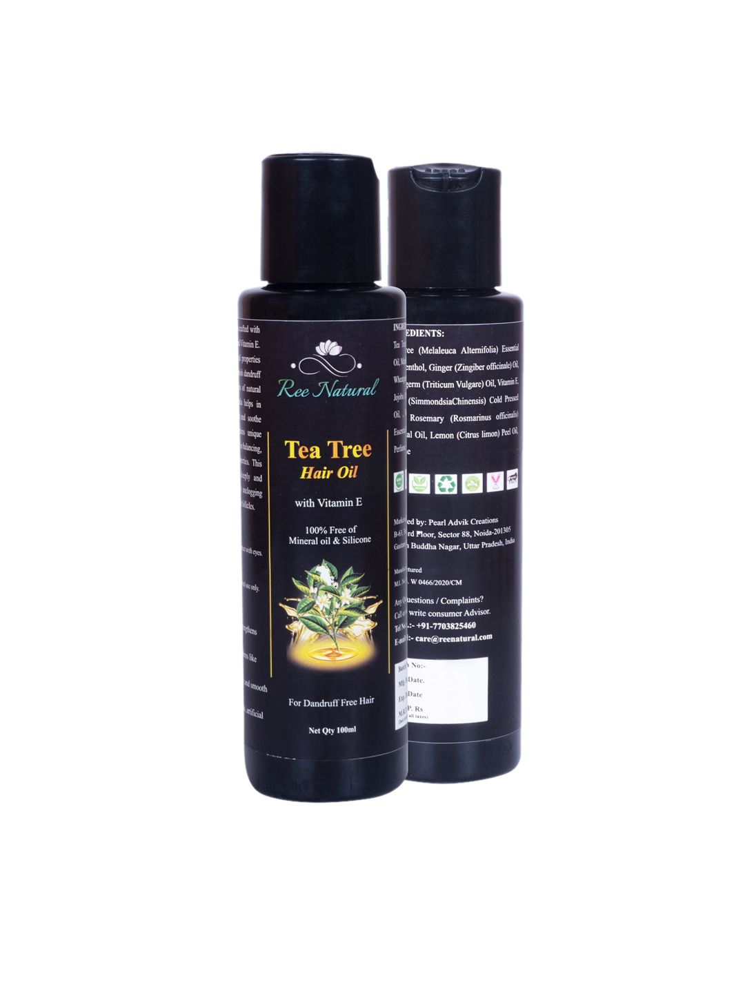 Ree Natural Tea Tree Hair Oil with Vitamin E - 100 ml Price in India