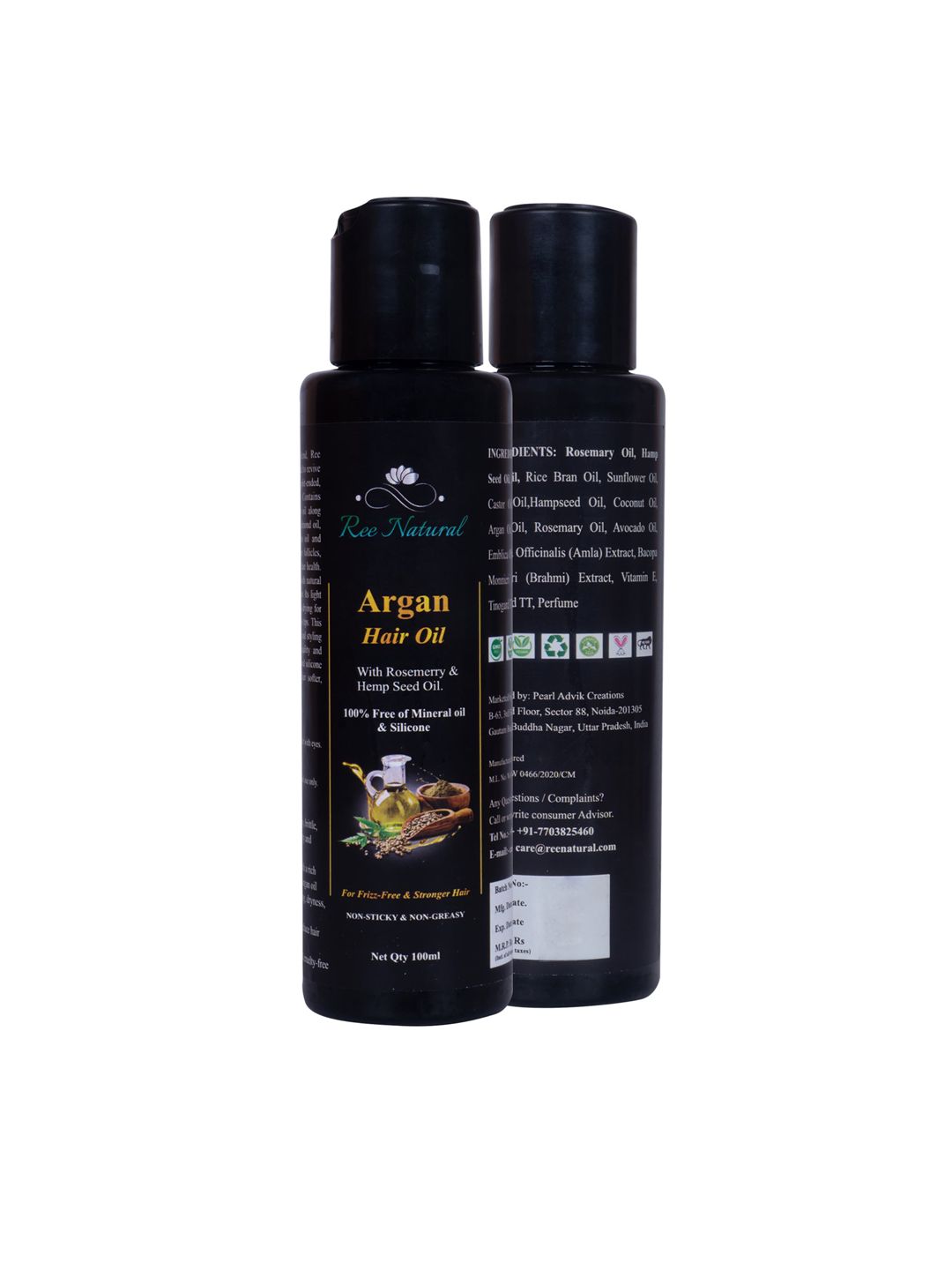 Ree Natural Argan Oil With Rosemary Hair Oil 100ml Price in India