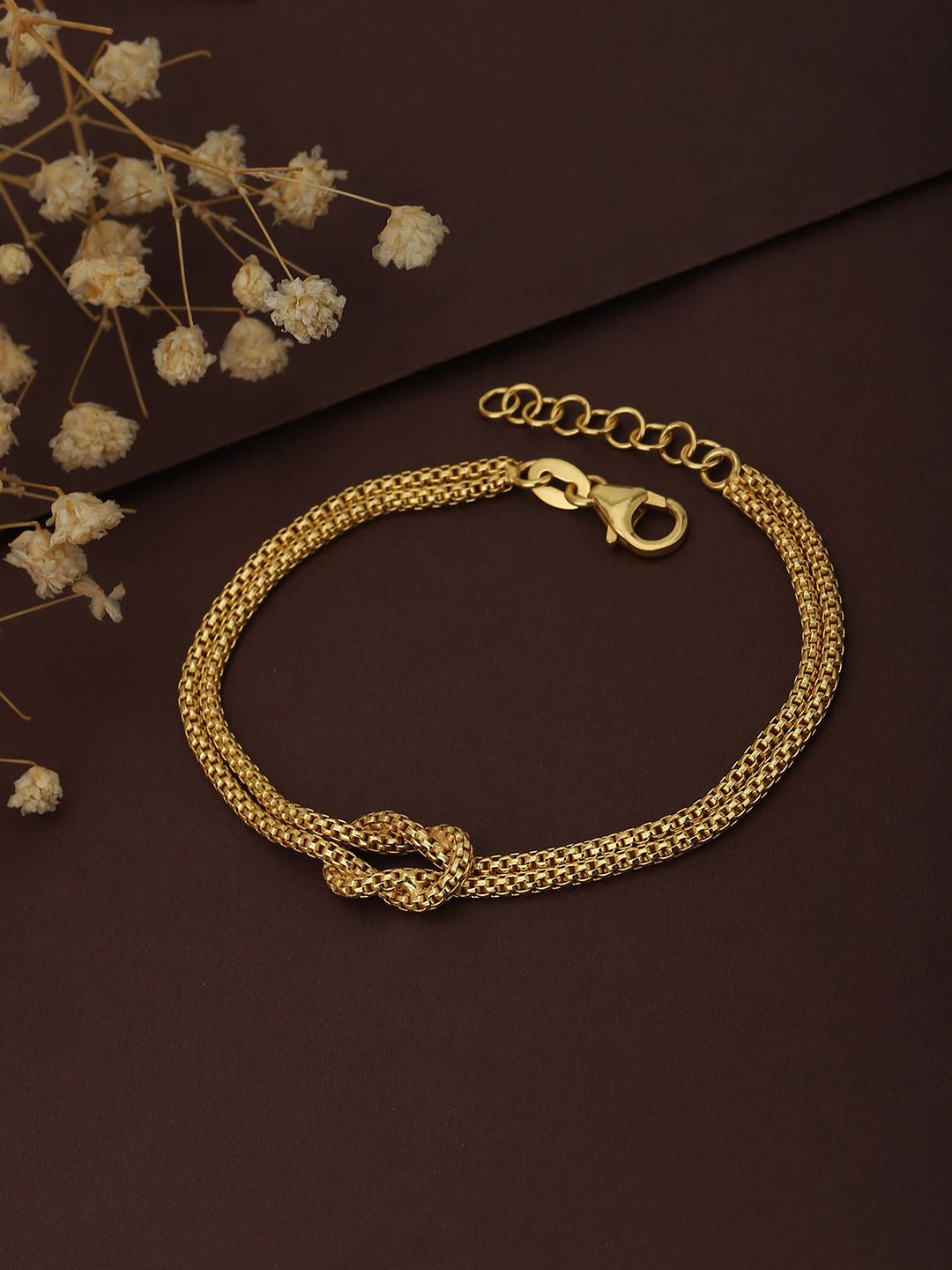 Carlton London Women Gold-Plated Multistrand Bracelet Price in India