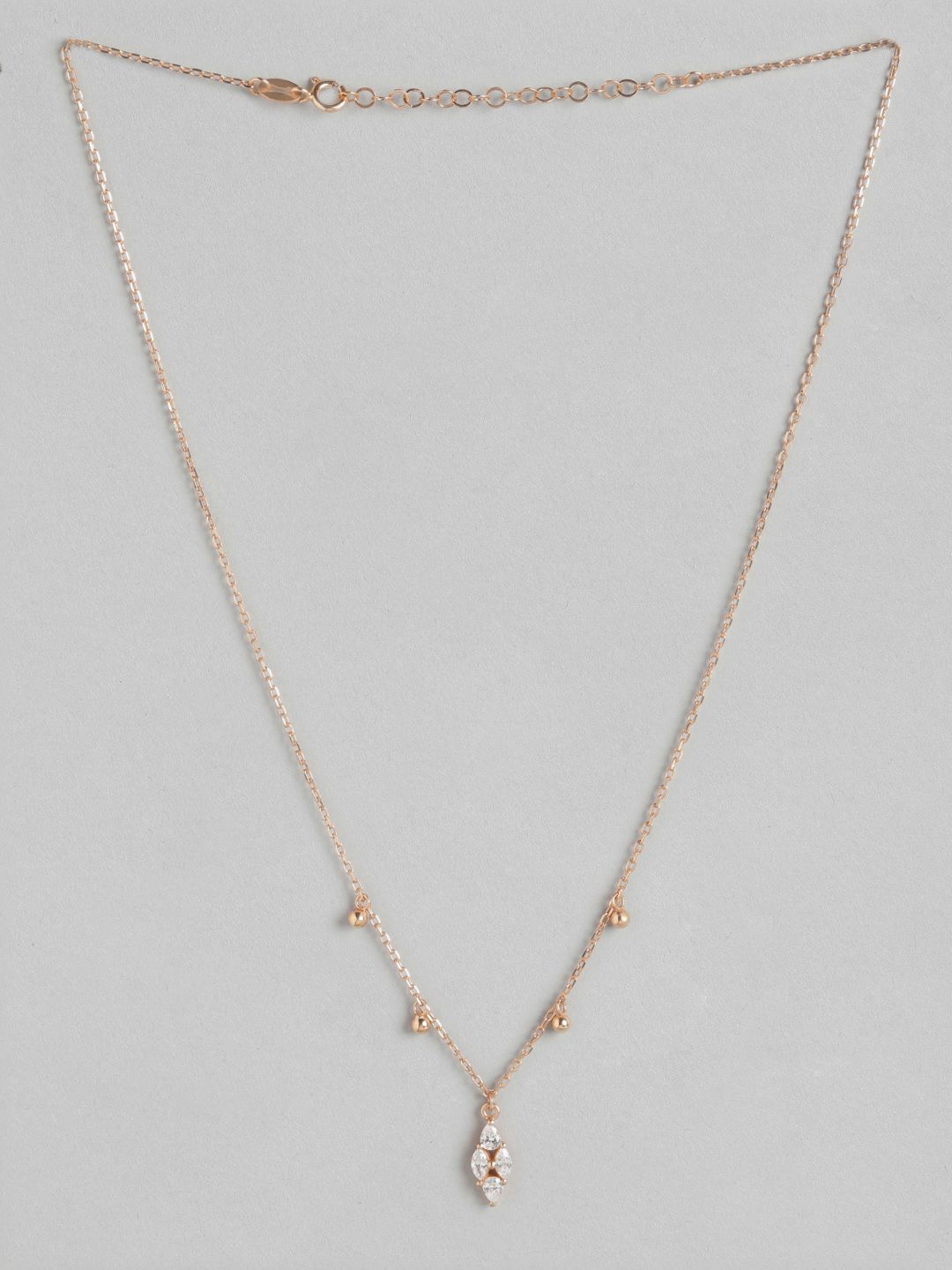 Carlton London Rose Gold Brass Rose Gold-Plated Necklace Price in India