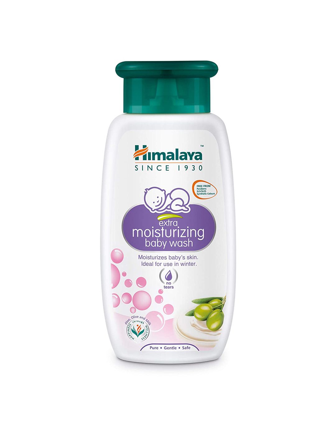 Himalaya Baby Herbal Extra Moisturizing Baby Wash with Almond Oil & Indian Aloe - 200 ml