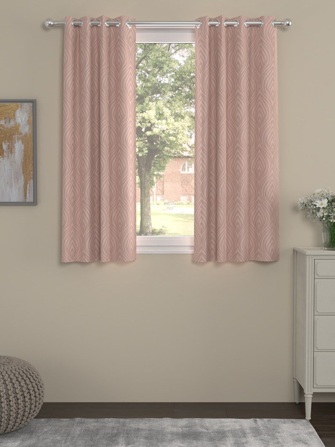 ROSARA HOME Unisex Nude Curtains and Sheers Price in India