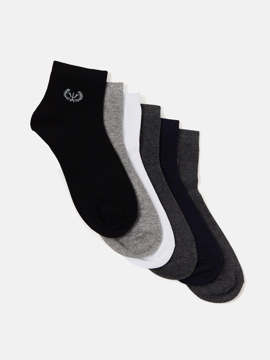 Camey Men Pack of 6 Assorted Ankle Length Cotton Socks