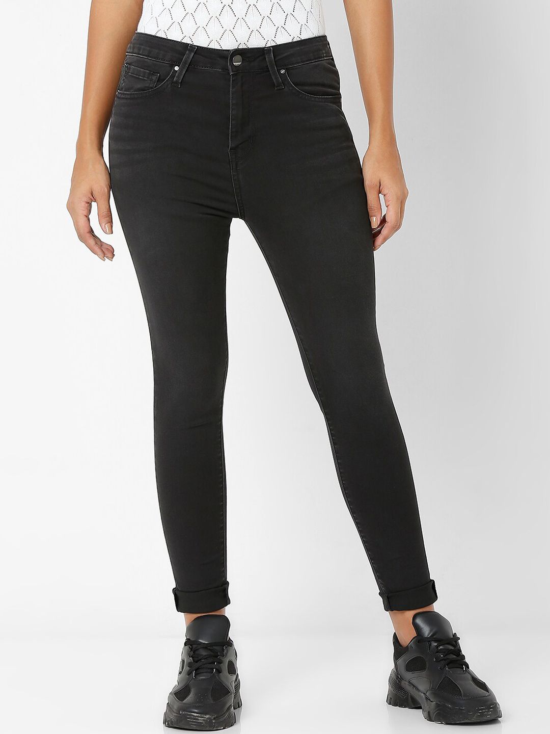 SPYKAR Women Black Super Skinny Fit Jeans Price in India