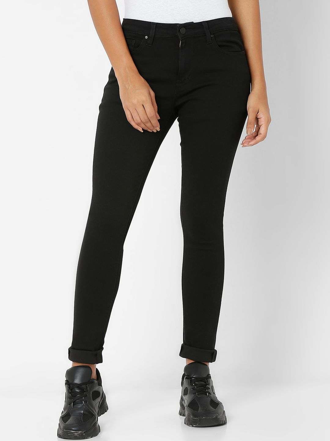 SPYKAR Women Black Slim Fit Jeans Price in India