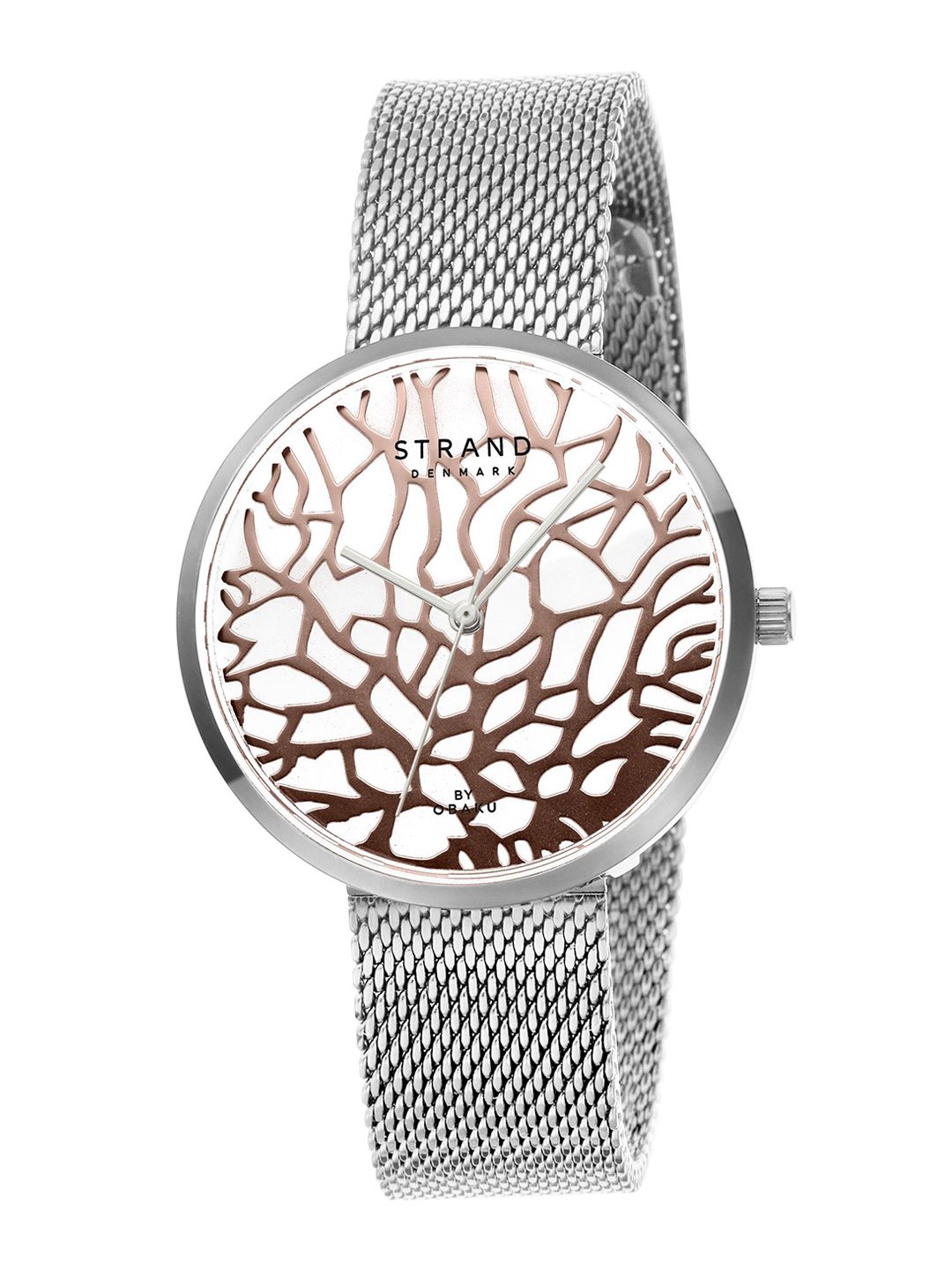 STRAND BY OBAKU Women Silver-Toned Bracelet Style Analogue Watch S700LXCIMC Price in India