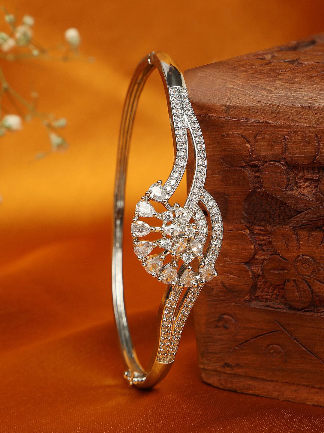 AccessHer Women Silver Bracelet Price in India