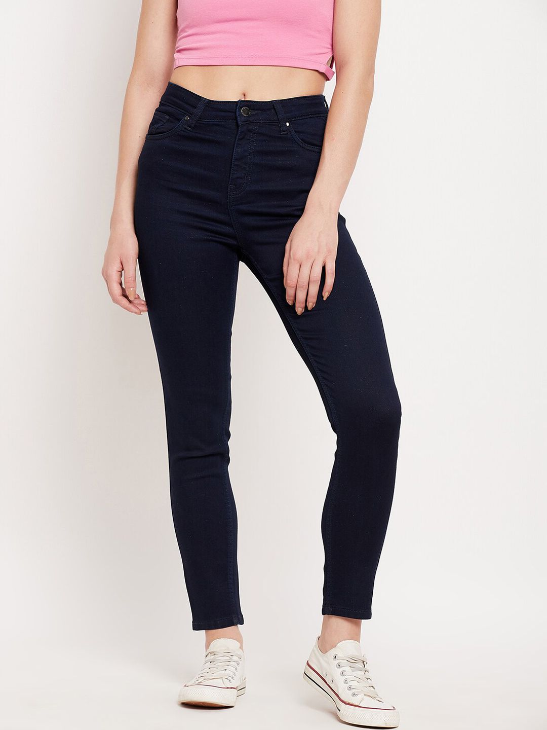 Madame Women Navy Blue Jeans Price in India