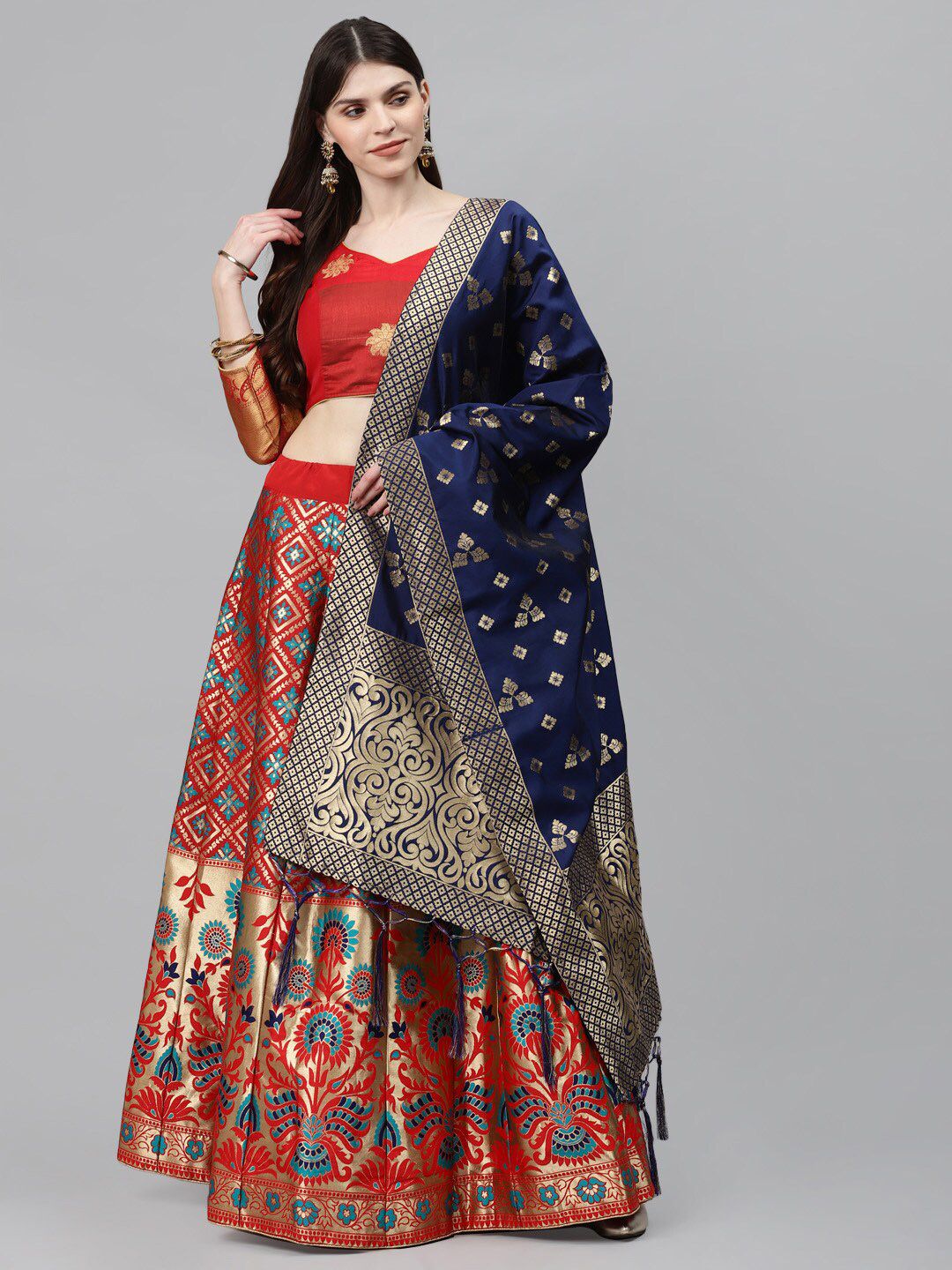 Chhabra 555 Women Red Lehenga Choli Price in India