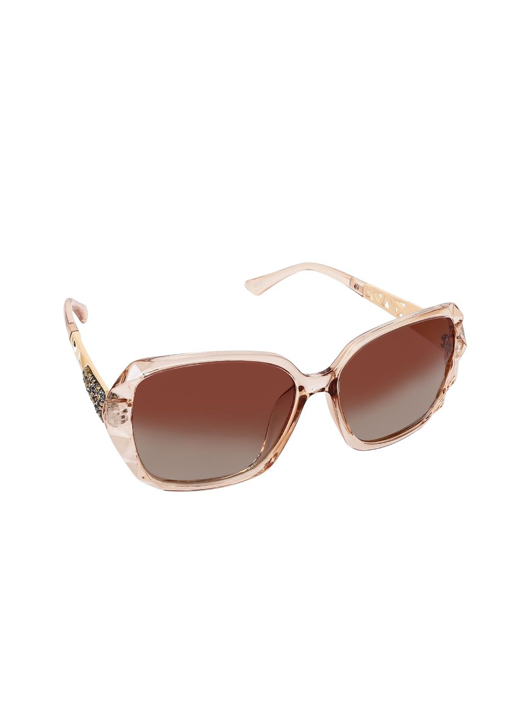 Aeropostale Women Brown Lens & Brown Oversized Sunglasses with Polarised Lens Price in India