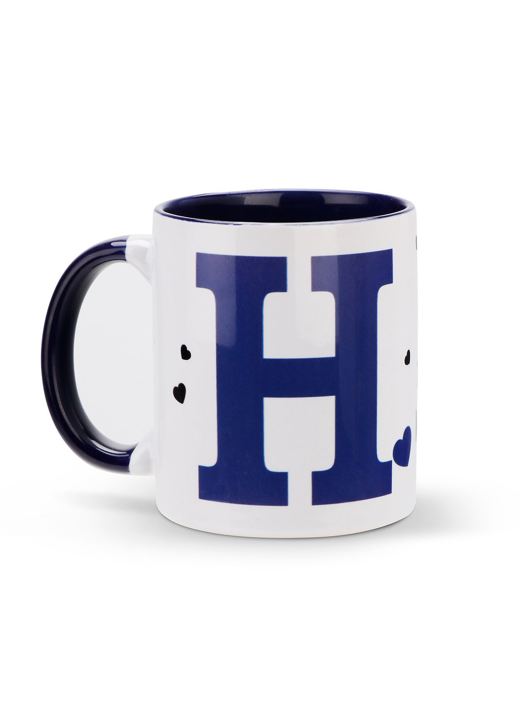 Archies White & Blue Printed Ceramic Glossy Mugs Set of Cups and Mugs Price in India