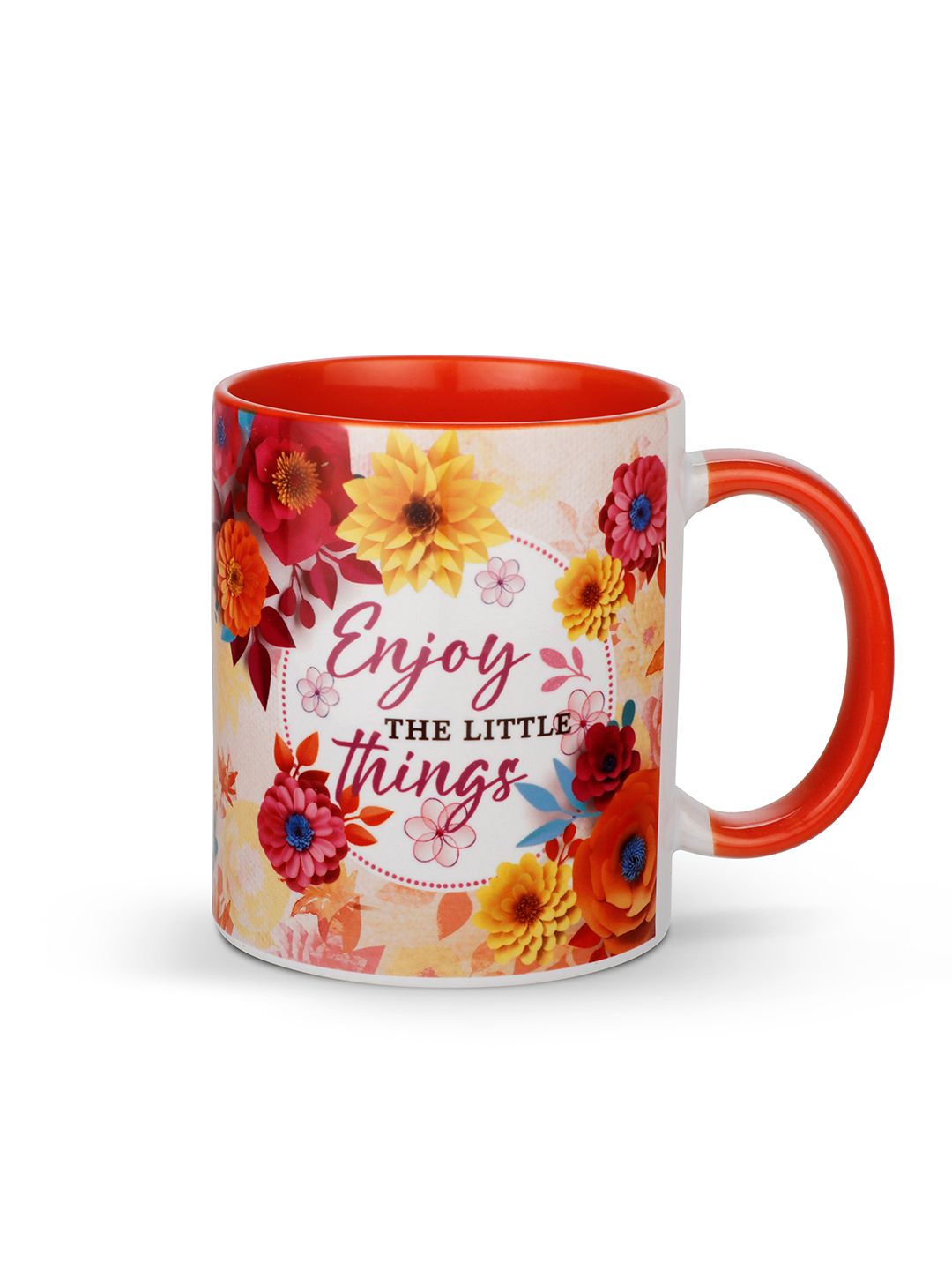 Archies White & Red Printed Ceramic Matte Mugs Set of Cups and Mugs Price in India