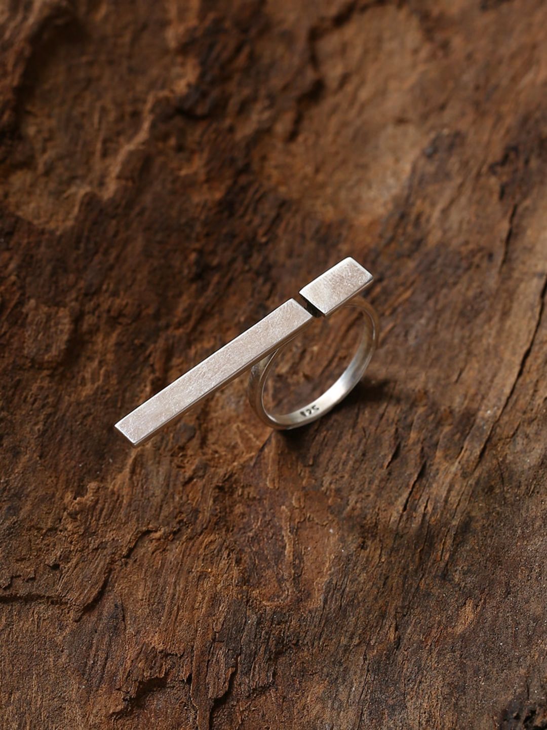 ADORN by Nikita Ladiwala 92.5 Sterling Silver Silver-Toned Adjustable Finger Ring Price in India