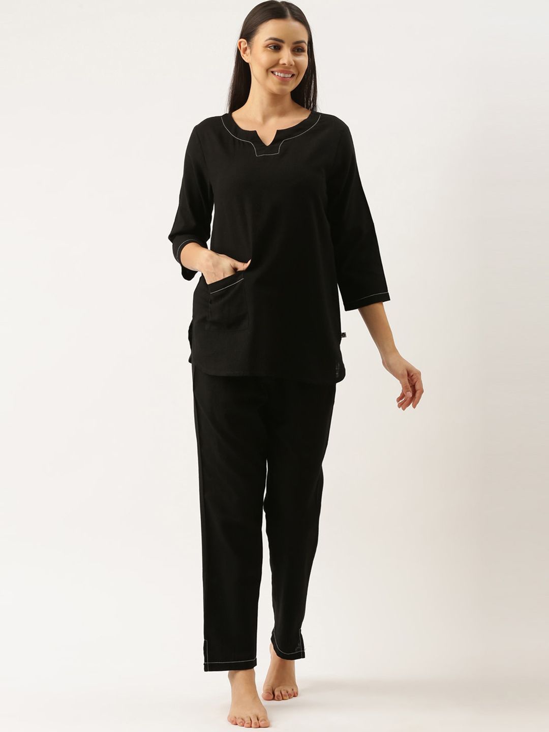 Bannos Swagger Women Black Night suit Price in India