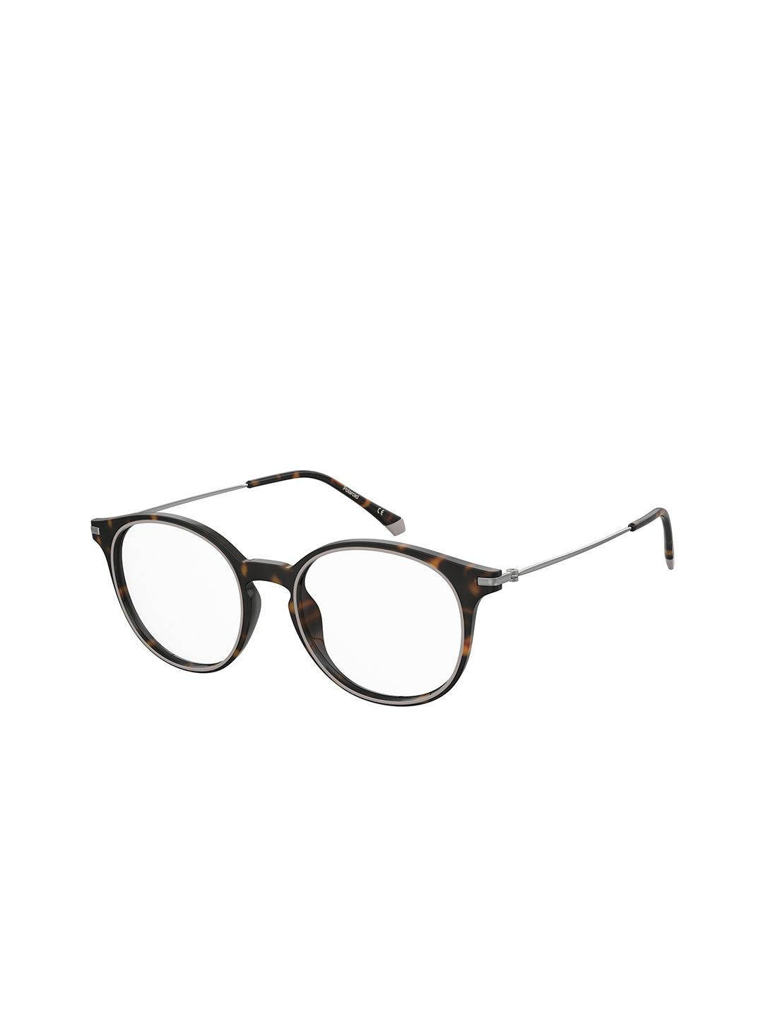 Polaroid Unisex Clear Lens & Brown Round Sunglasses Price in India