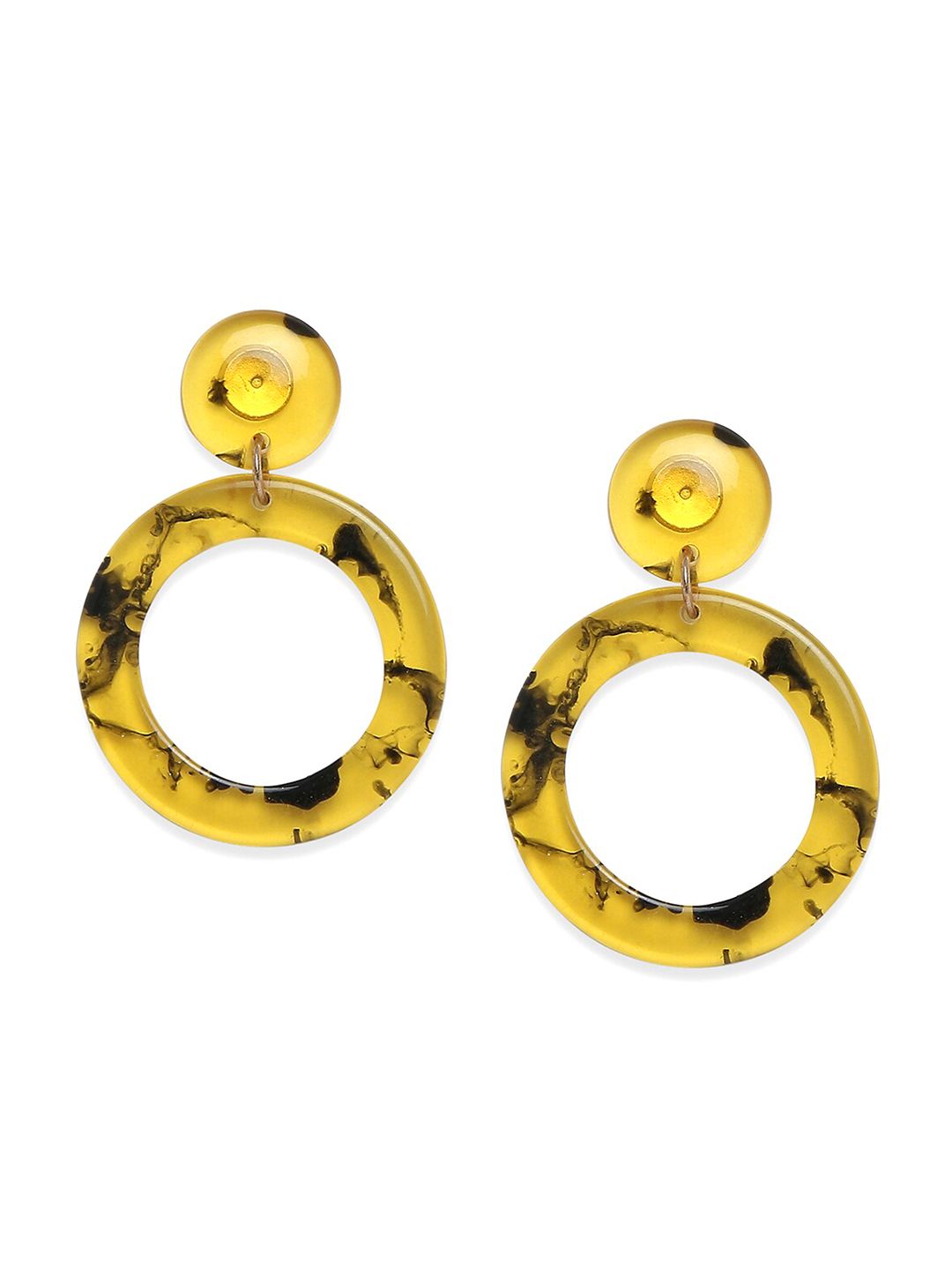 20Dresses Yellow Contemporary Drop Earrings Price in India